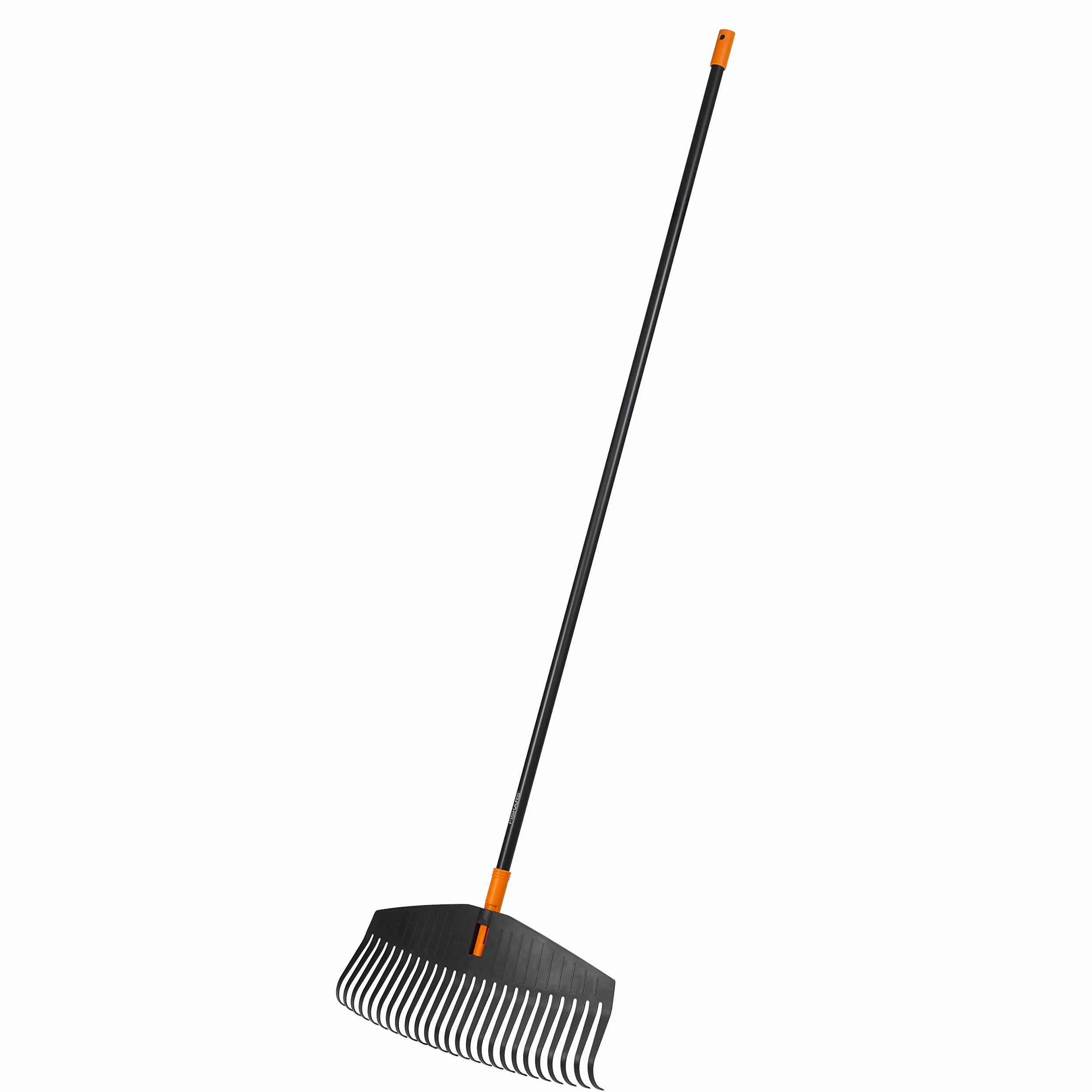 Fiskars Rastrillo para hojas 25 dientes 175 cm Ancho 52 cm Dientes de plástico Mango de aluminio Negro Naranja