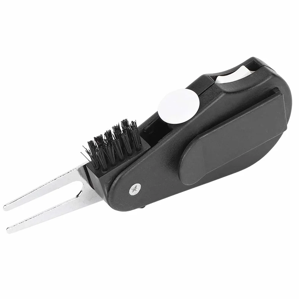Agatige Golf Divot Tool Marcador Multifunción Pelotas Golf Diapasón Contador Golpes Pinza Cinturón