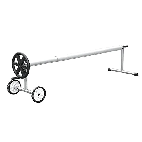 Manta TÉRMICA (5x3.5m) DE 500 MICRAS New Energy con Refuerzo EN Todo EL Contorno + Cubierta DE PROTECCIÓN para COBERTOR Solar + ENROLLADOR TELESCÓPICO.