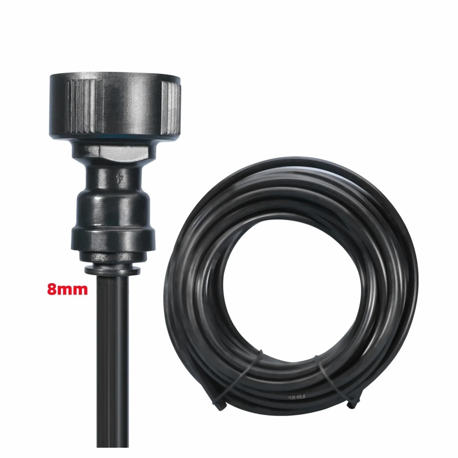 Juntas de grifo de rosca hembra de 3/4 pulgadas con filtro de malla de 8 mm, color negro, para jardín, césped, plantas, flores, riego, conectores rápidos, 1/10 unidades