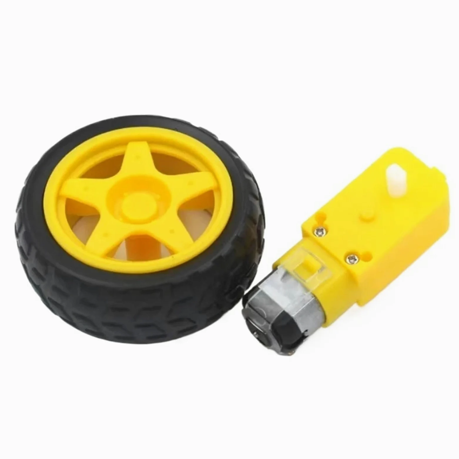 4 juegos 3v-6v Motor TT de plástico Robot de coche inteligente Motor de engranaje de doble eje 1:48 for rueda de Motor de engranaje de Chasis de coche inteligente Diy