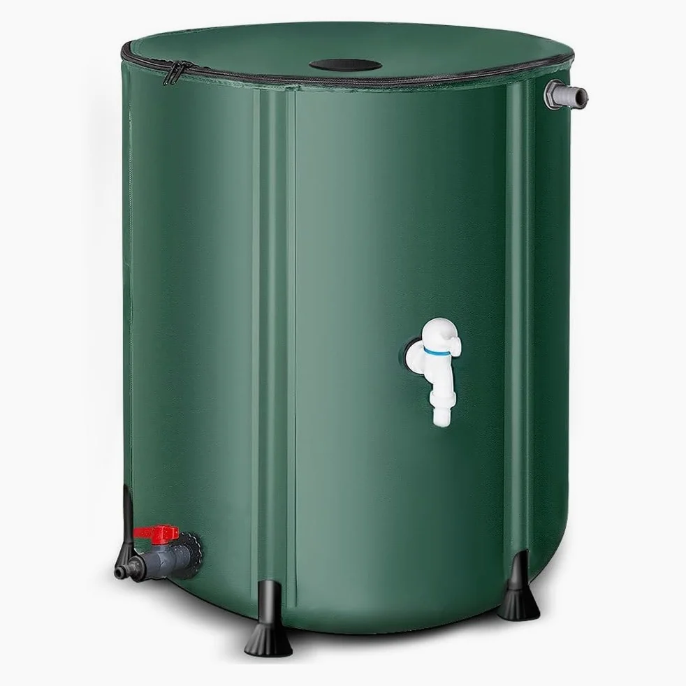 Genérico Baril de Lluvia Plegable 50L a 1000L – Sistema Portátil de Recolección de Agua de Lluvia con Grifo y Tapa Cremallera, Depósito de Agua para Riego de Jardín y Uso Exterior de Emergencia