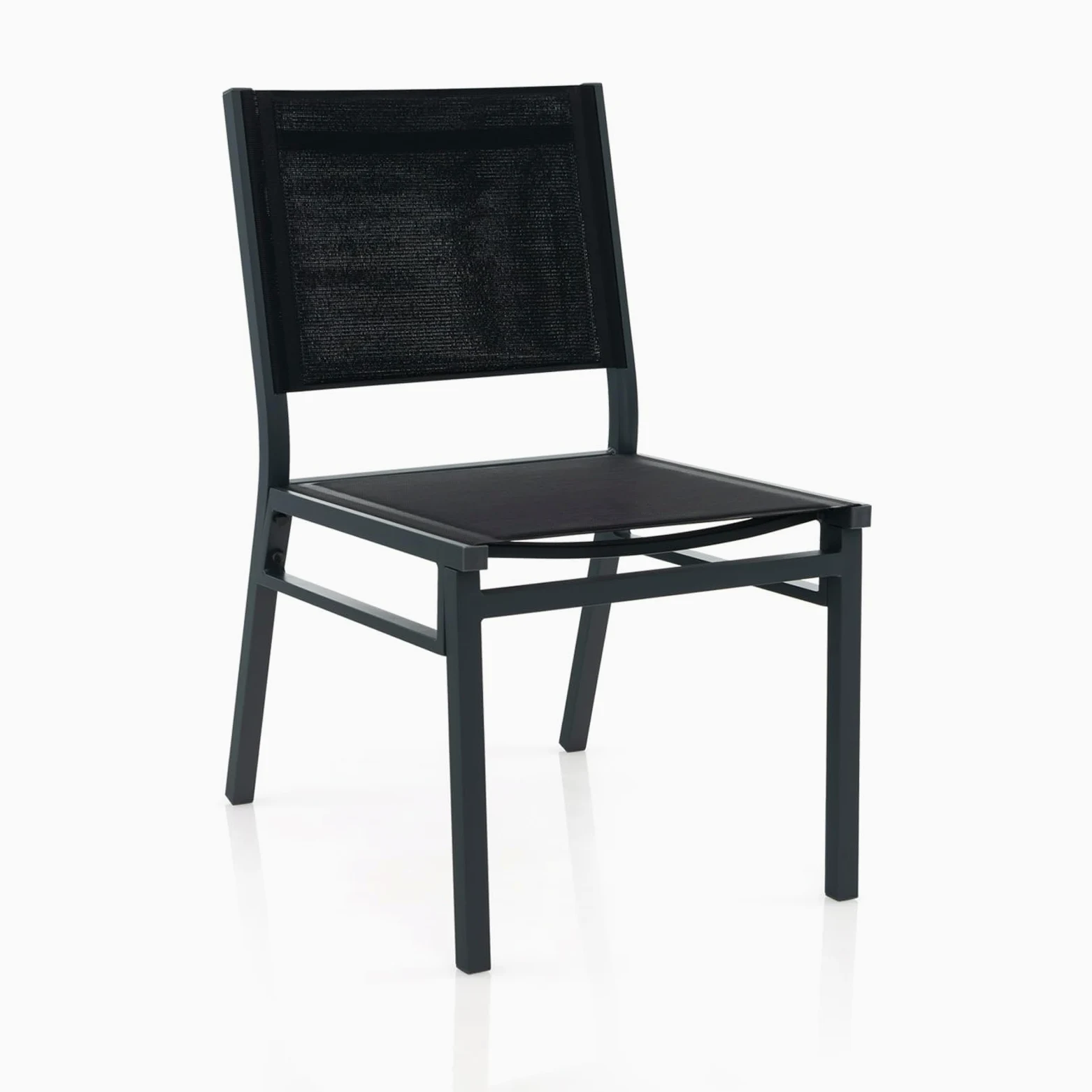 KOMFOTTEU Juego de 1/2 Sillas de Jardín de Tela, Silla Terraza Exterior con Marco de Aluminio, Asiento Económico con Respaldo Alto, Carga 150 kg, para Balcón, Patio, Negro (1)