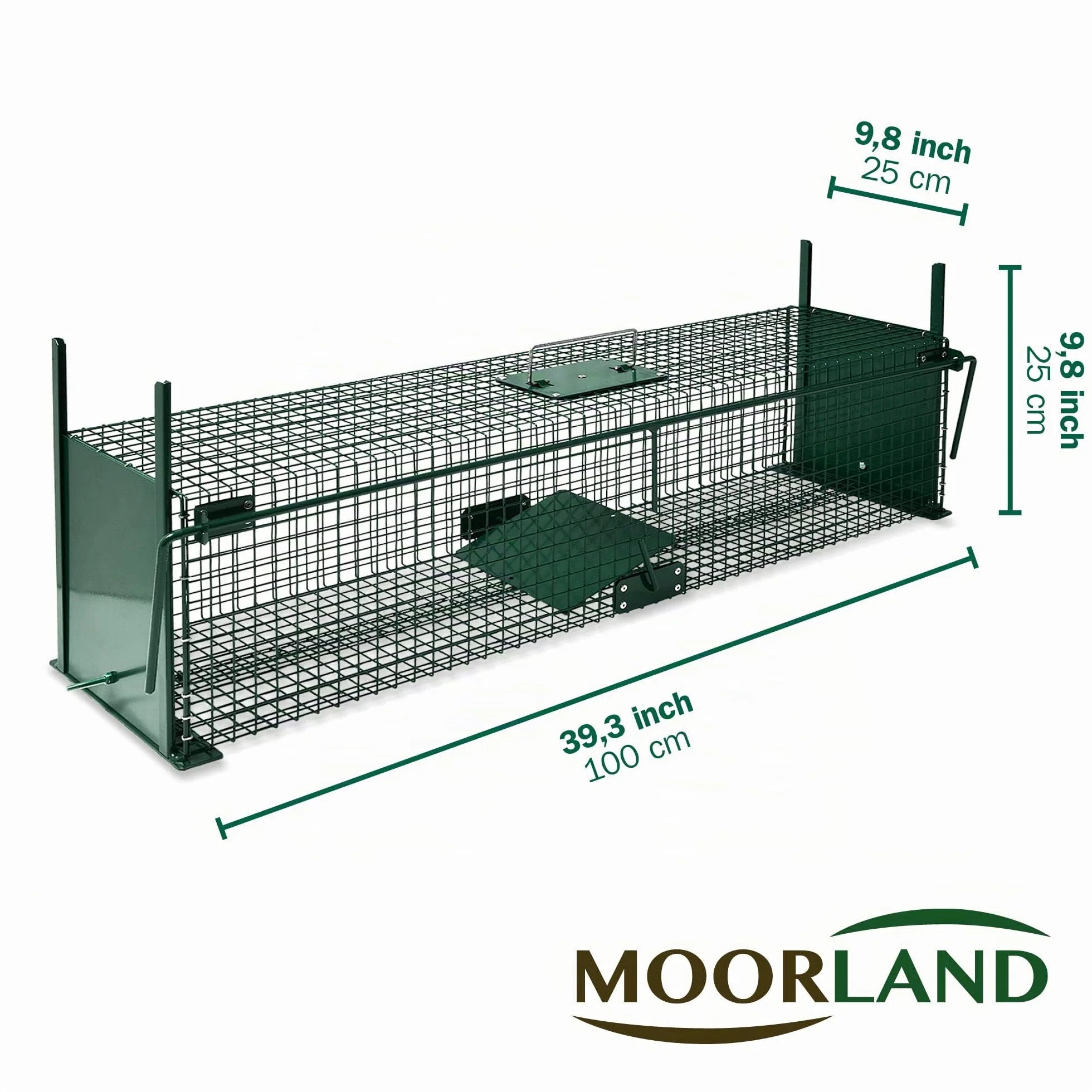 Moorland Trampa Viva XXL para martas con 2 entradas Reutilizable Caja Gatos | 100x25x25cm de animales para zorros estable y respetuosa ratas jaula captura Safe 5007