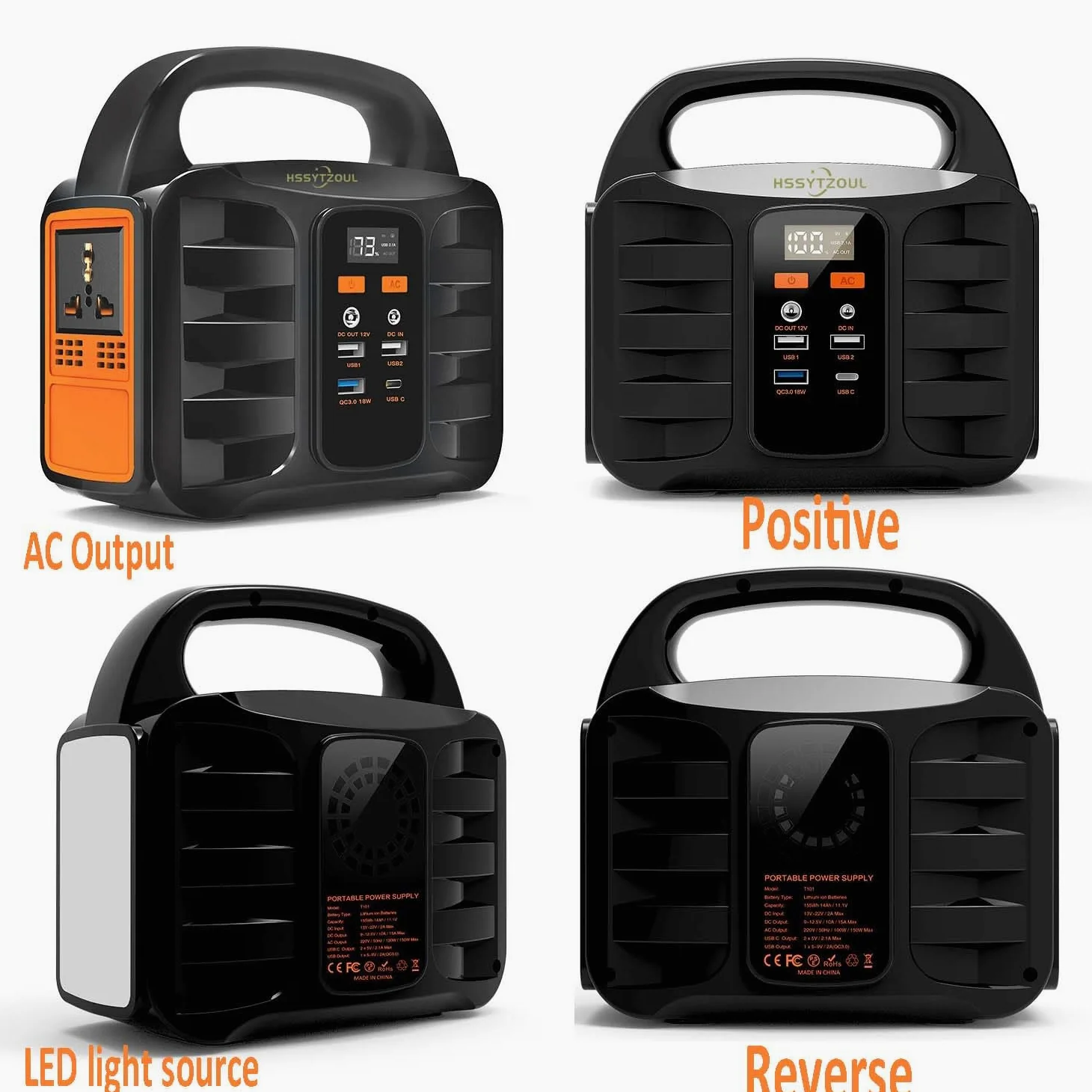 Central Eléctrica Portátil 155WH Generador Solar De 100 Vatios con Salida De Onda Sinusoidal Batería De Emergencia De 42000 Mah para Camping, Viajes Y Apagones