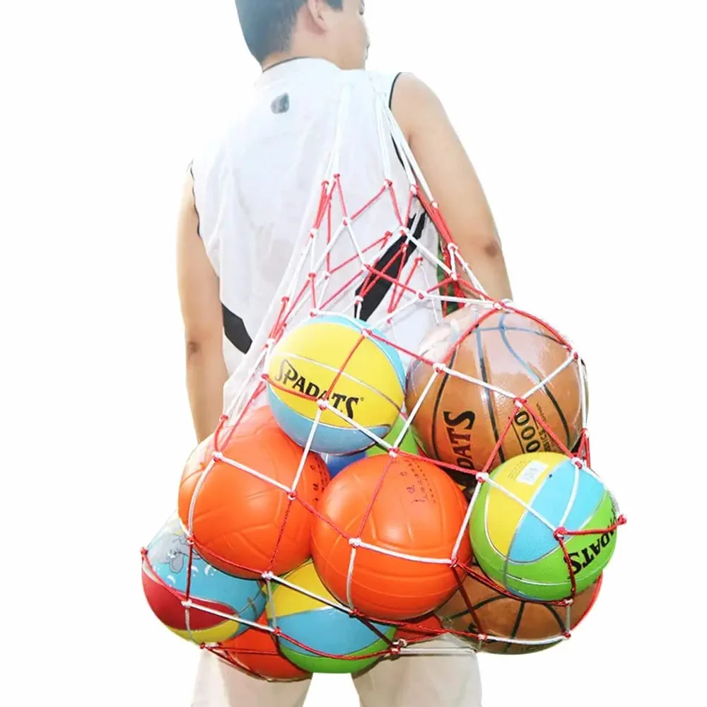 Bolso de Baloncesto 3PCS Bolsas Redes Almacenamiento con Cordón Malla Múltiples Bolas
