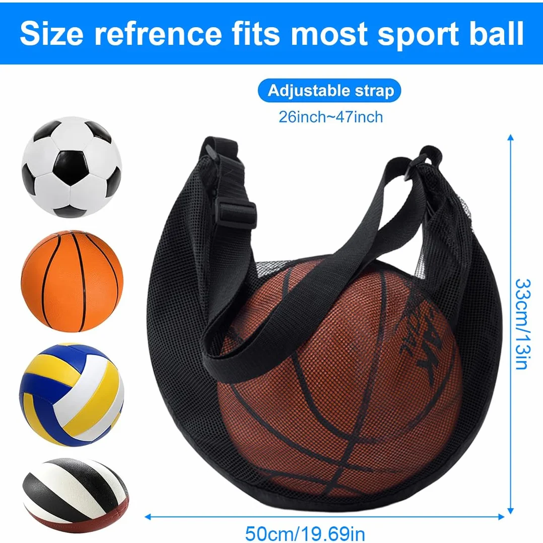 Mochila de Baloncesto, Bolsa de Malla con Mosquetón para Fútbol