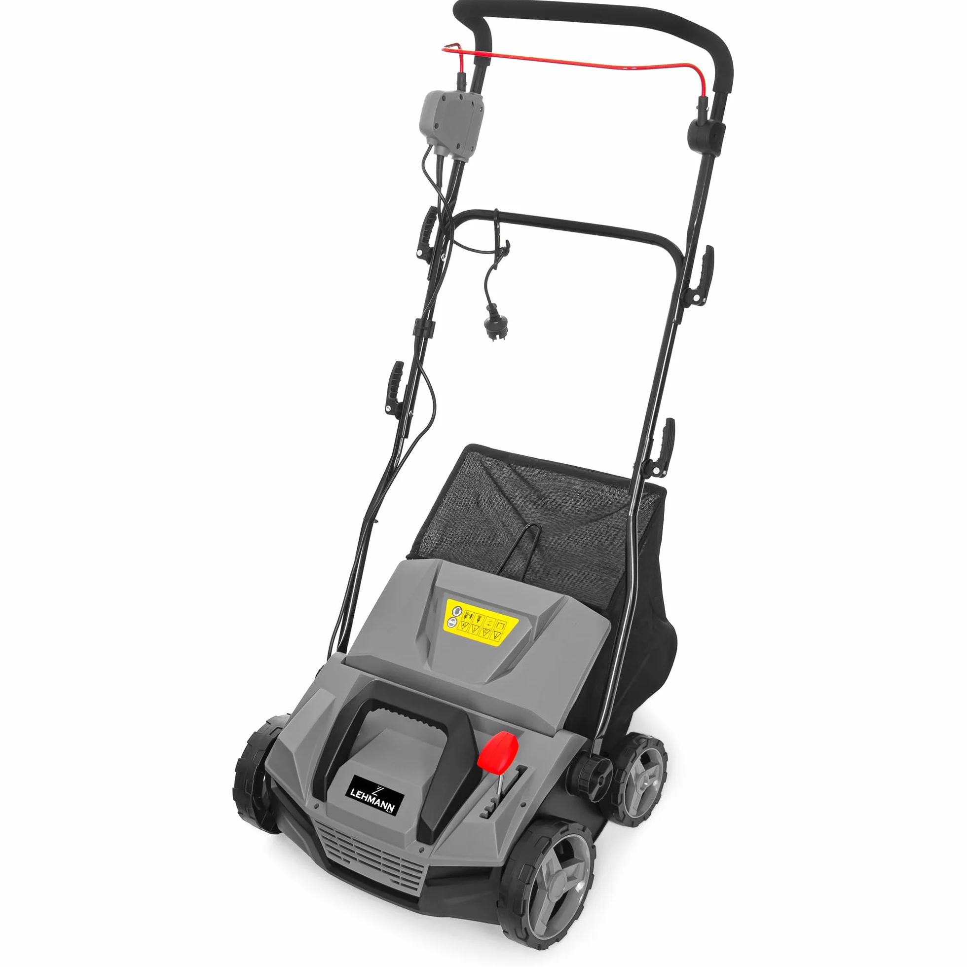 LEHMANN Teasel - Escarificador eléctrico con ancho de trabajo 38 cm, 2 W, 1800 W, ajustable en 5 niveles de -12 biz + 6 mm