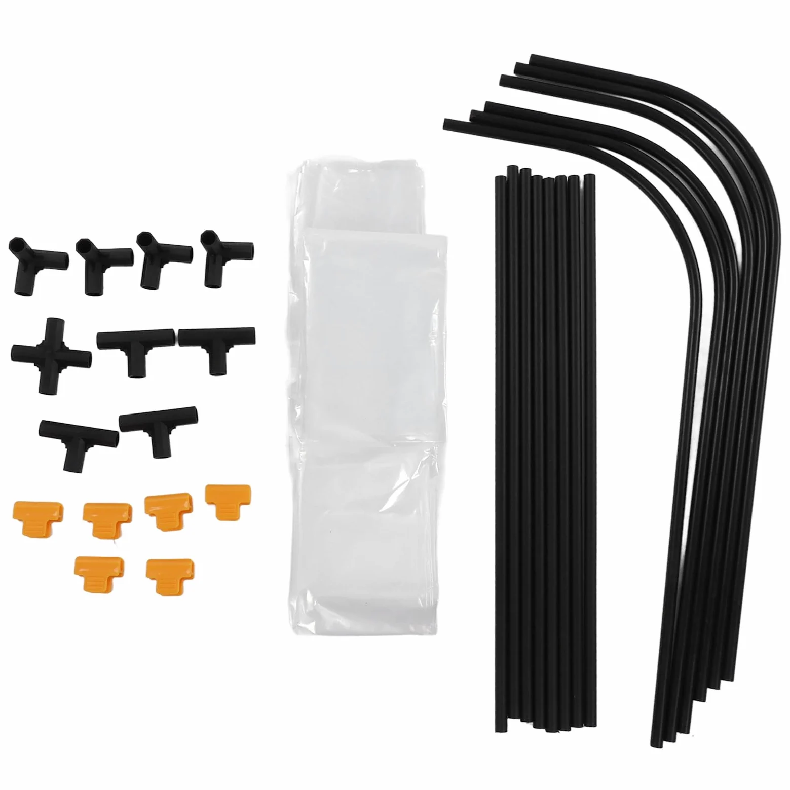 Kit de Calentamiento de Invierno de película de Invernadero de plástico Transparente con Aros Resistentes Aislamiento Multicapa para protección de Plantas de jardín de balcón