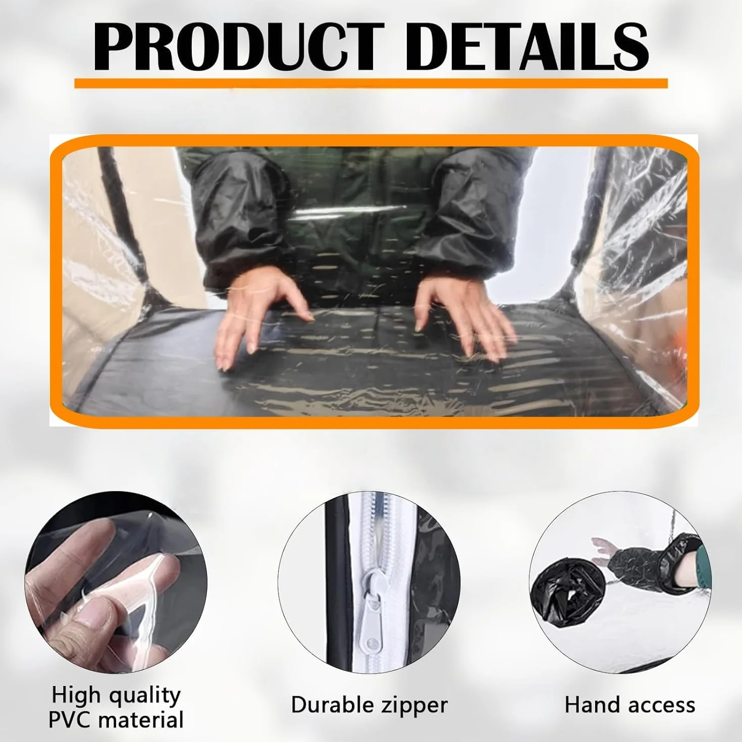 Kit de cultivo de hongos plegable, caja de aire silenciosa, 85 x 52 x 52 cm, tienda de cultivo de hongos transparente, kit de micología pop-up portátil para intercambio de aire fresco | cultivo de