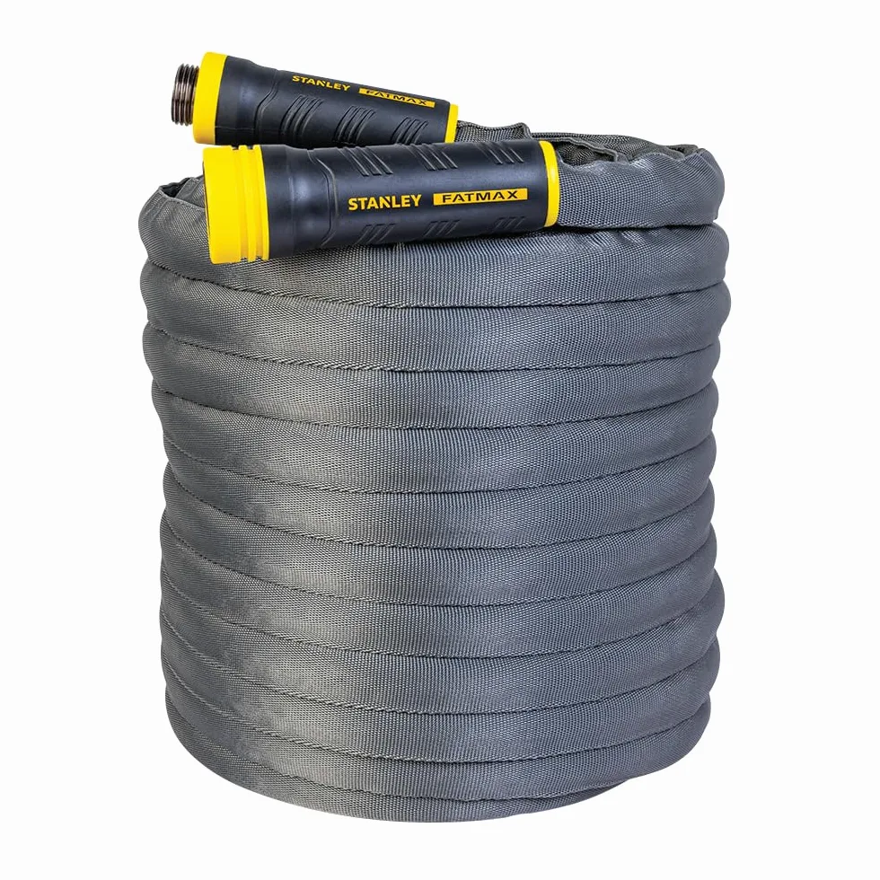 STANLEY BDS7390 FATMAX - Manguera de jardín EXOJACKET de alta resistencia de 75 pies x 5/8 pulgadas, color amarillo, negro