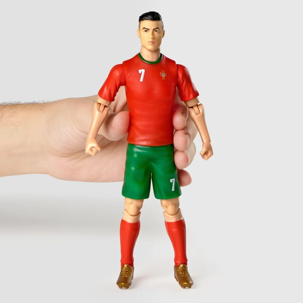 Megableu Ronaldo Figura de fútbol 20 cm articulada con licencia oficial 10 puntos de articulación juguete Portugal