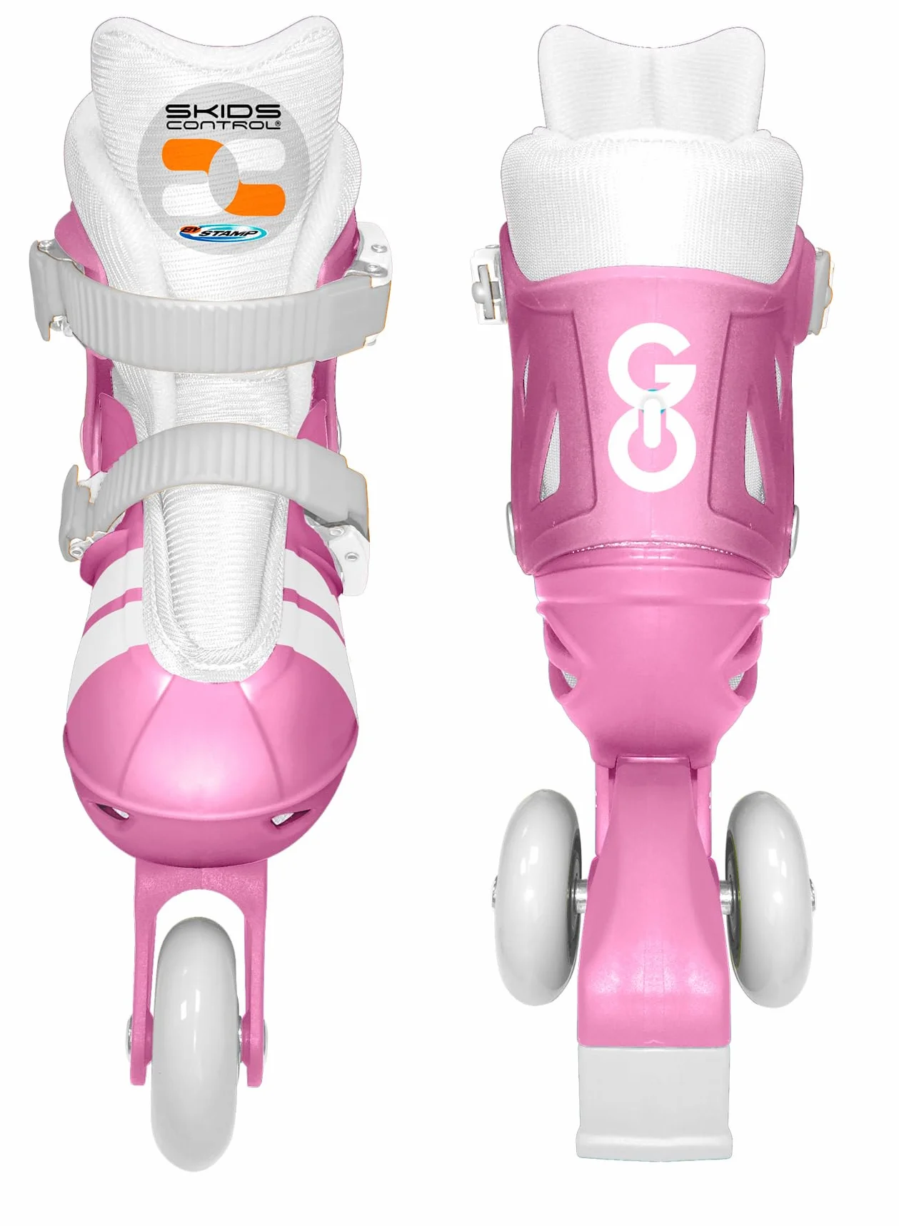 Stamp Adjustable Two in One 3 Wheels Skate SKIDS Size 27-30 Rosa SK187301