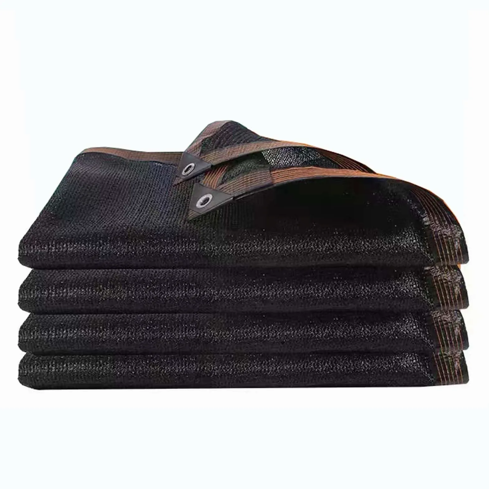 Lona de Malla para Sombra de 10x10 m para Patio, Tela de Sombra para Invernadero, Red de Sombra para Plantas Negra, Malla Resistente a los Rayos UV, Cubierta de Malla para sombrilla con Ojal