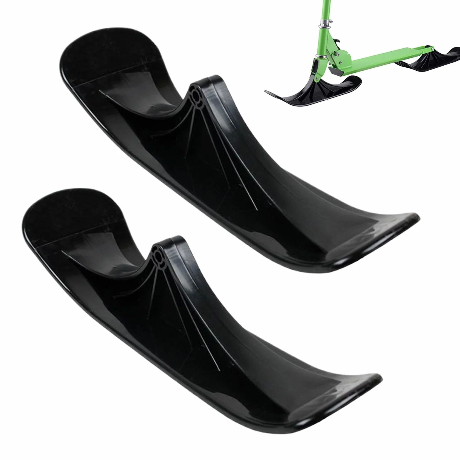 Kit de conversión para trineo de nieve 1 par ligero ergonómico para arena hierba grava