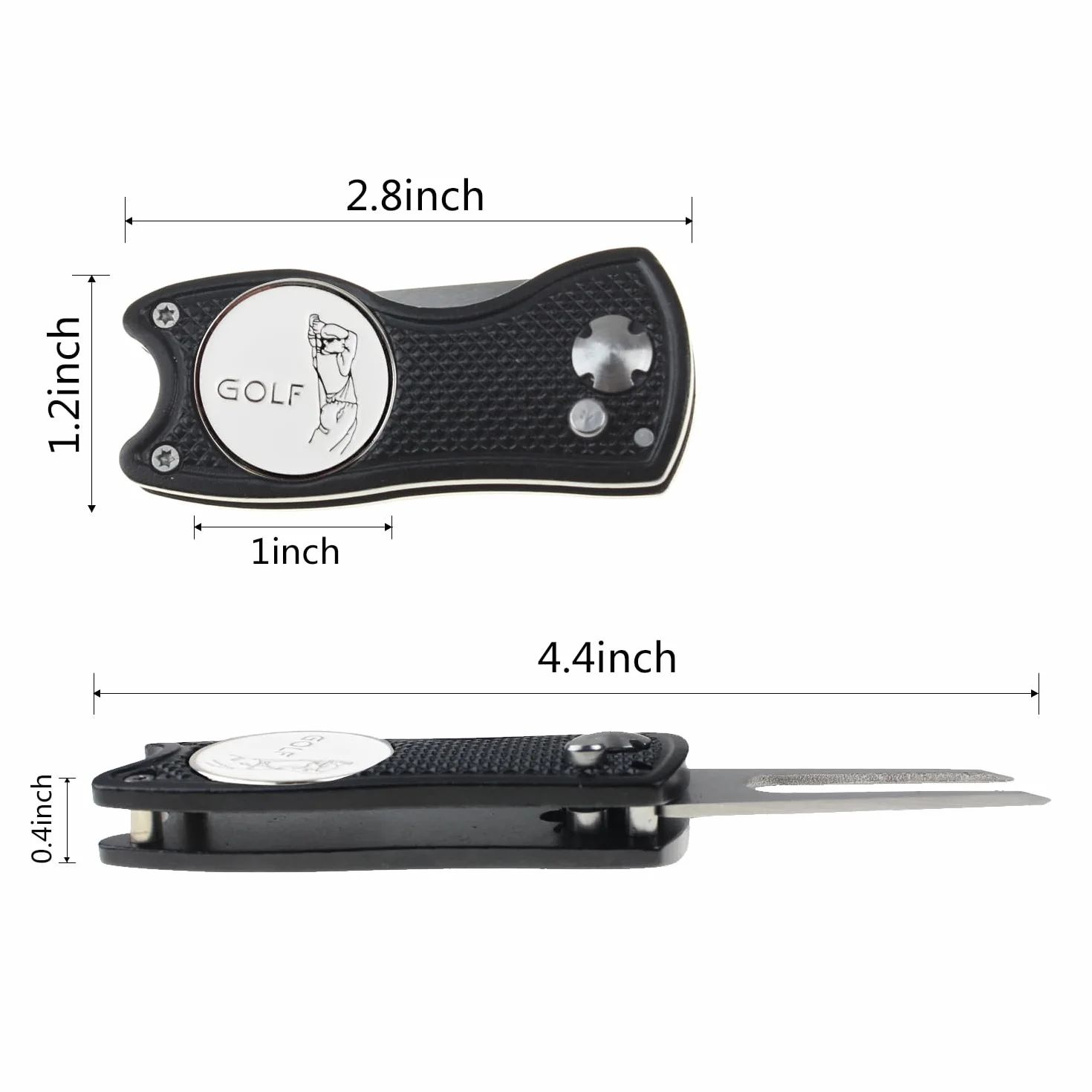 Crestgolf Golf Divot Tool con Botón Emergente y Marcador de Bola Magnética