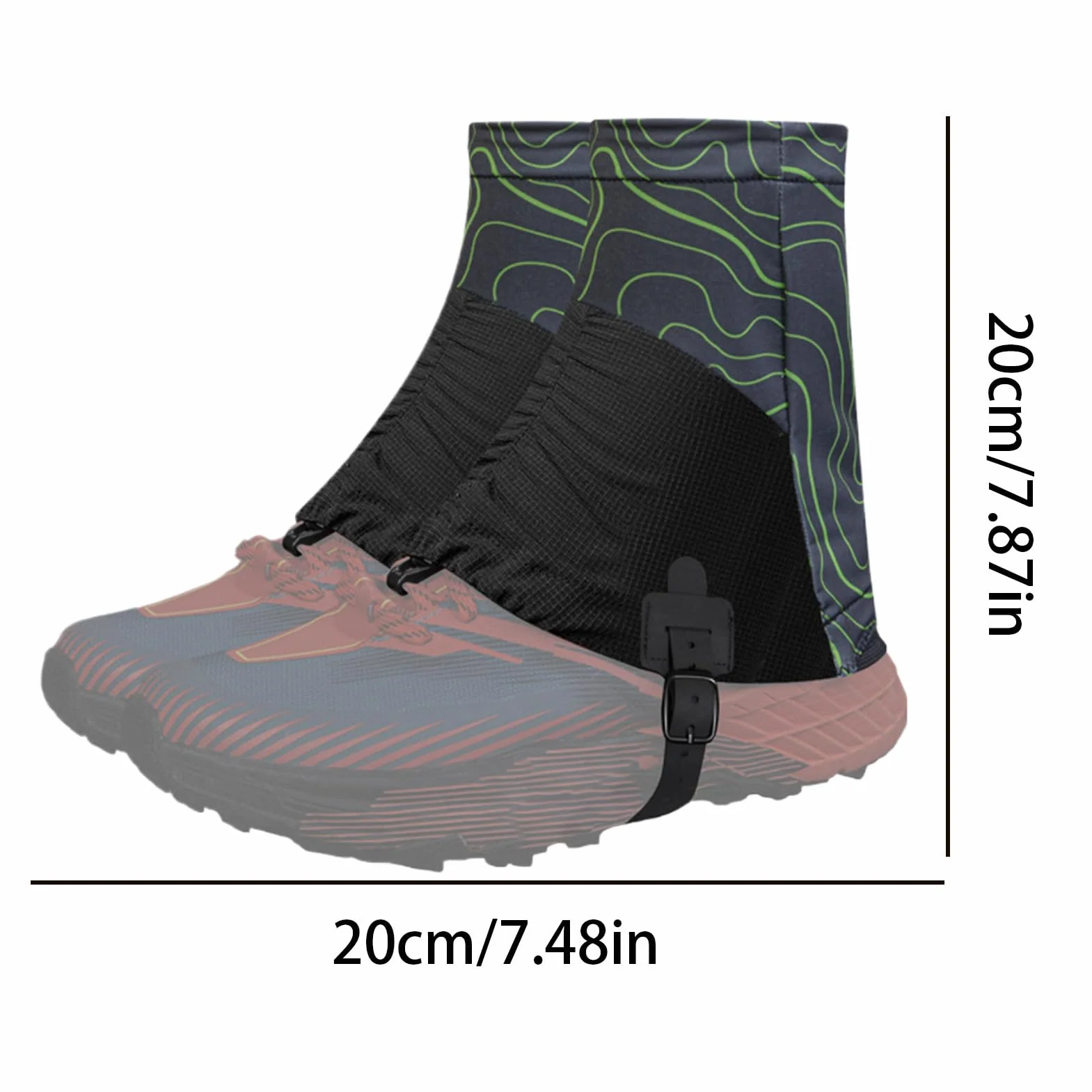 Polainas Trail Running Ajustables Transpirables 1 Par para Botas Senderismo