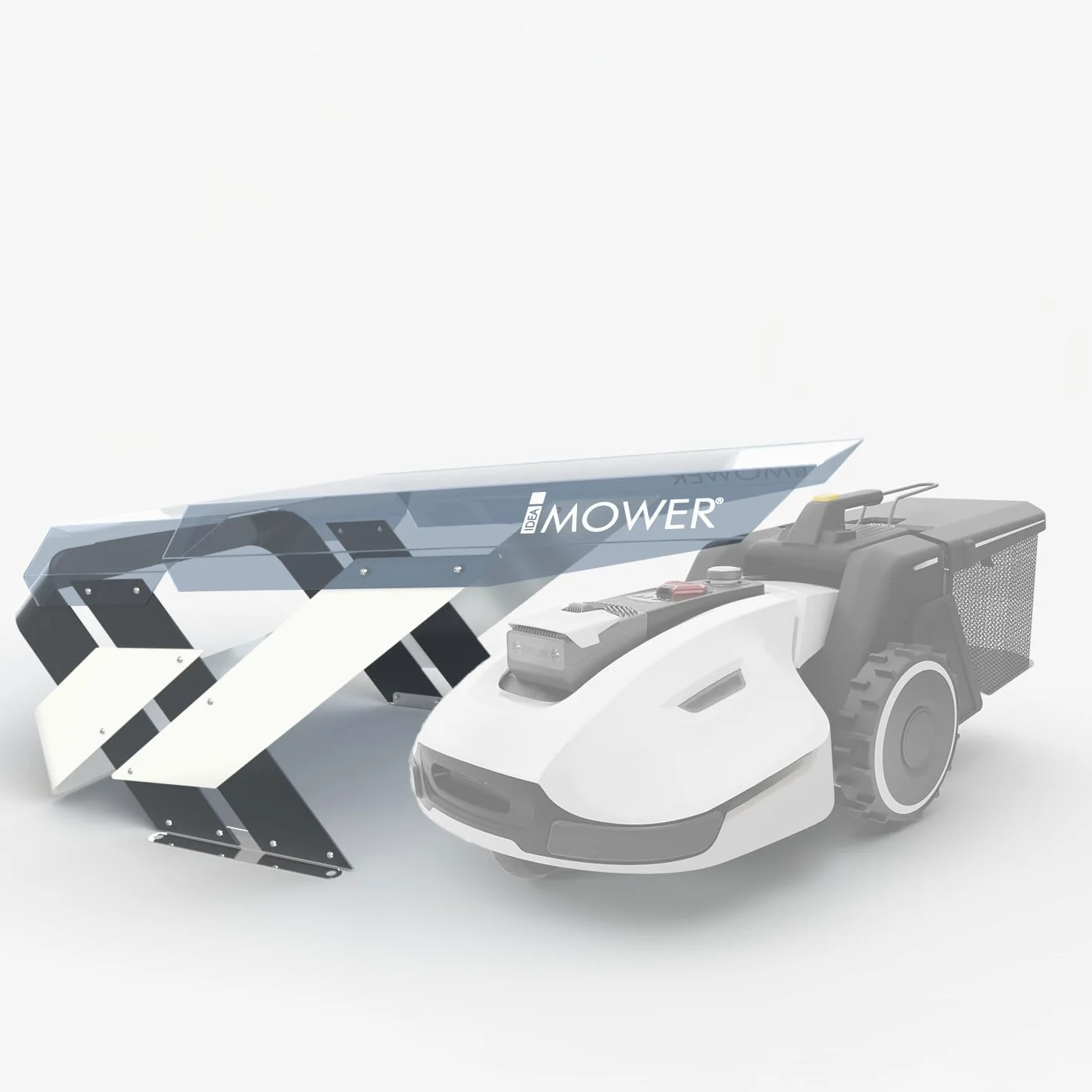Garaje para robot cortacésped Mobius Long compatible con Mammotion Yuka con Sweeper kit recogehojas