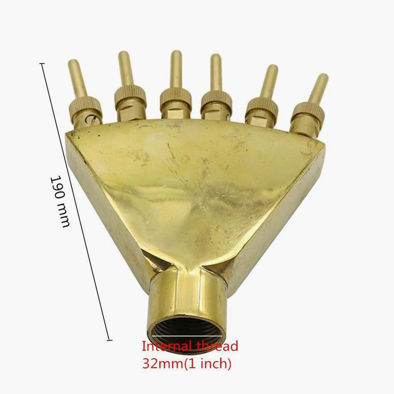 Herramientas de sistema de riego de jardinería 1 pieza de 1 pulgada Phoenix Tail Fuente de la boquilla, además de una pequeña boquilla con difusor Jardín Válvula Ver fuente de la charca