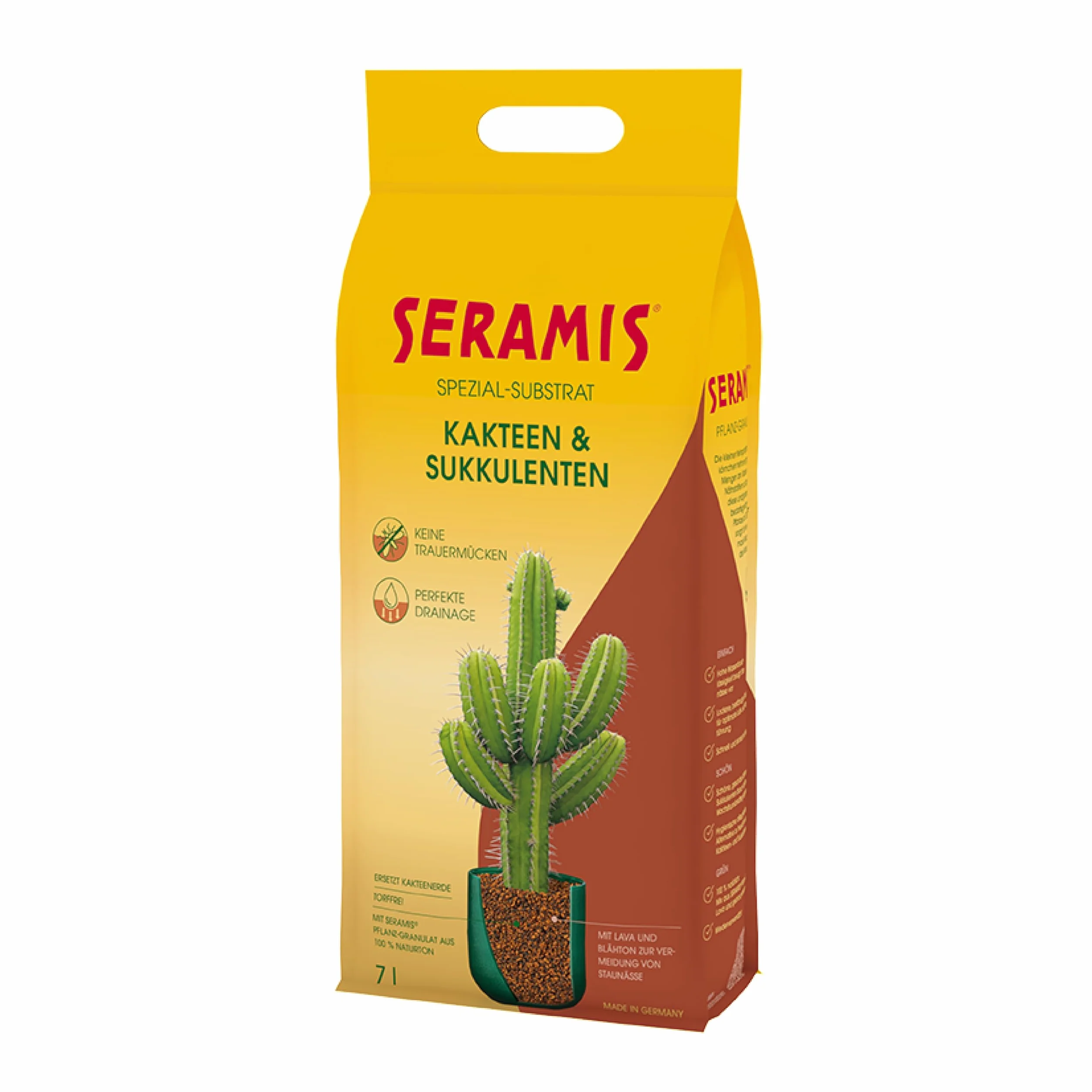 Seramis sustrato Especial para Cactus y suculentas, 7 l – Arcilla expandida, sustituto para Tierra de Cactus para el Almacenamiento de nutrientes