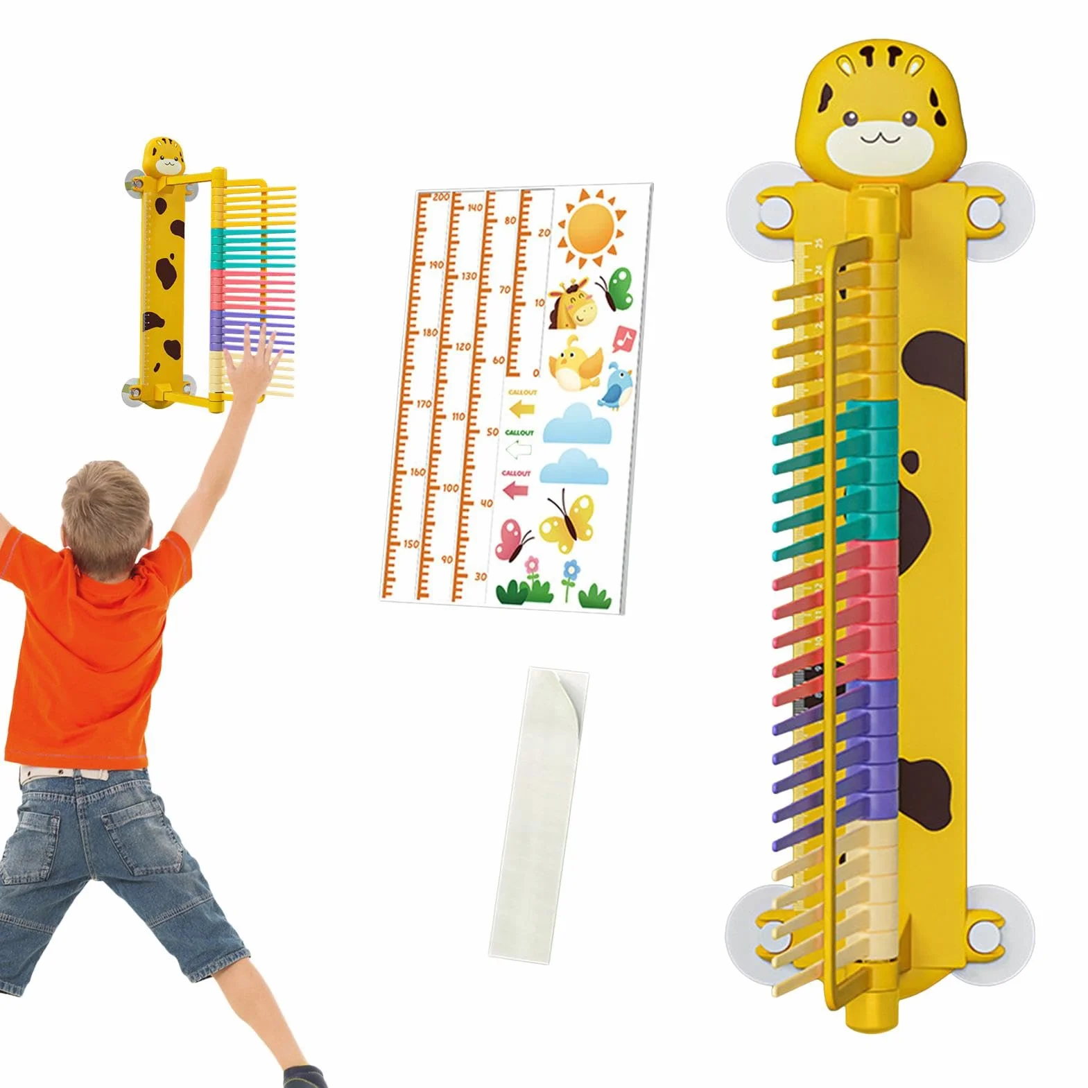 Medidor de Salto Vertical Ajustable para niños, Barra de Prueba táctil y Dispositivo de Entrenamiento