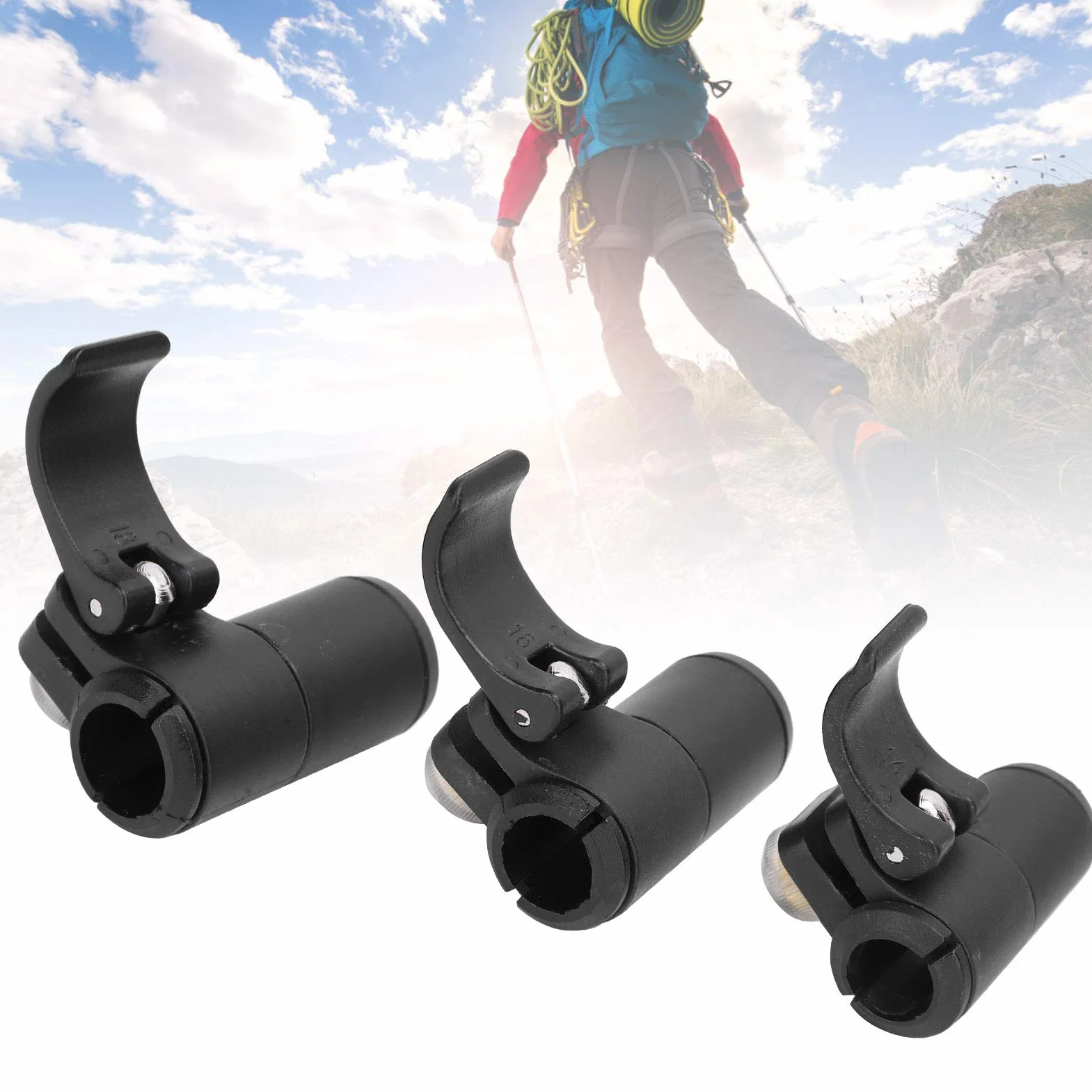 OUKENS Bastón de Escalada Bloqueo Externo 18 mm 16 mm 14 mm