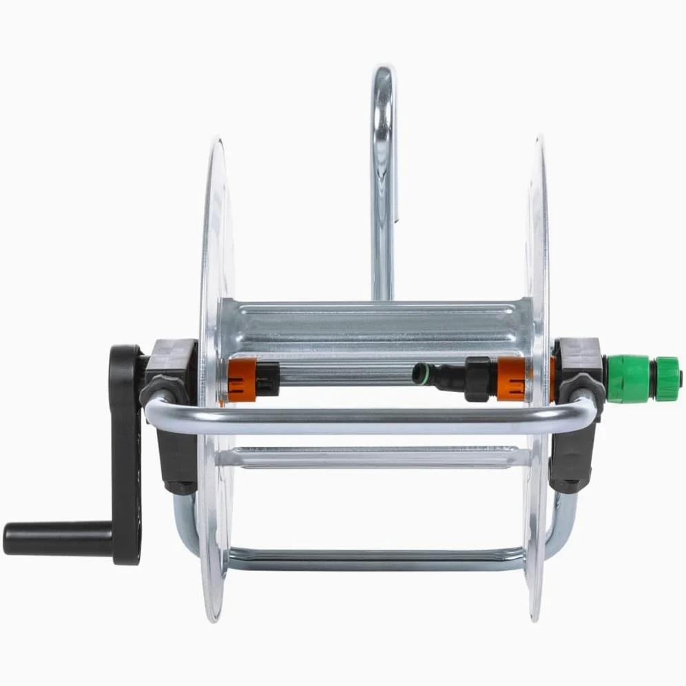 vidaXL Carrete de pared para manguera de 50 m 1/2" o 35 m 3/4" acero