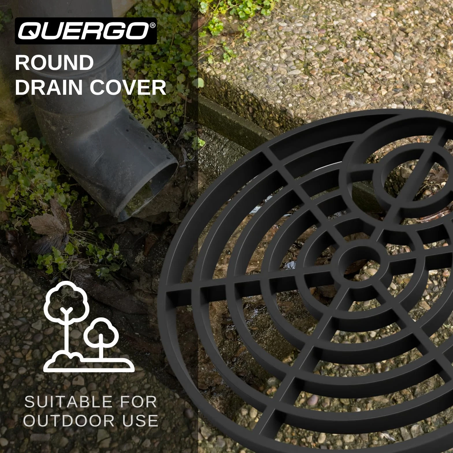 Cubiertas de drenaje redondas para exteriores de 150 mm