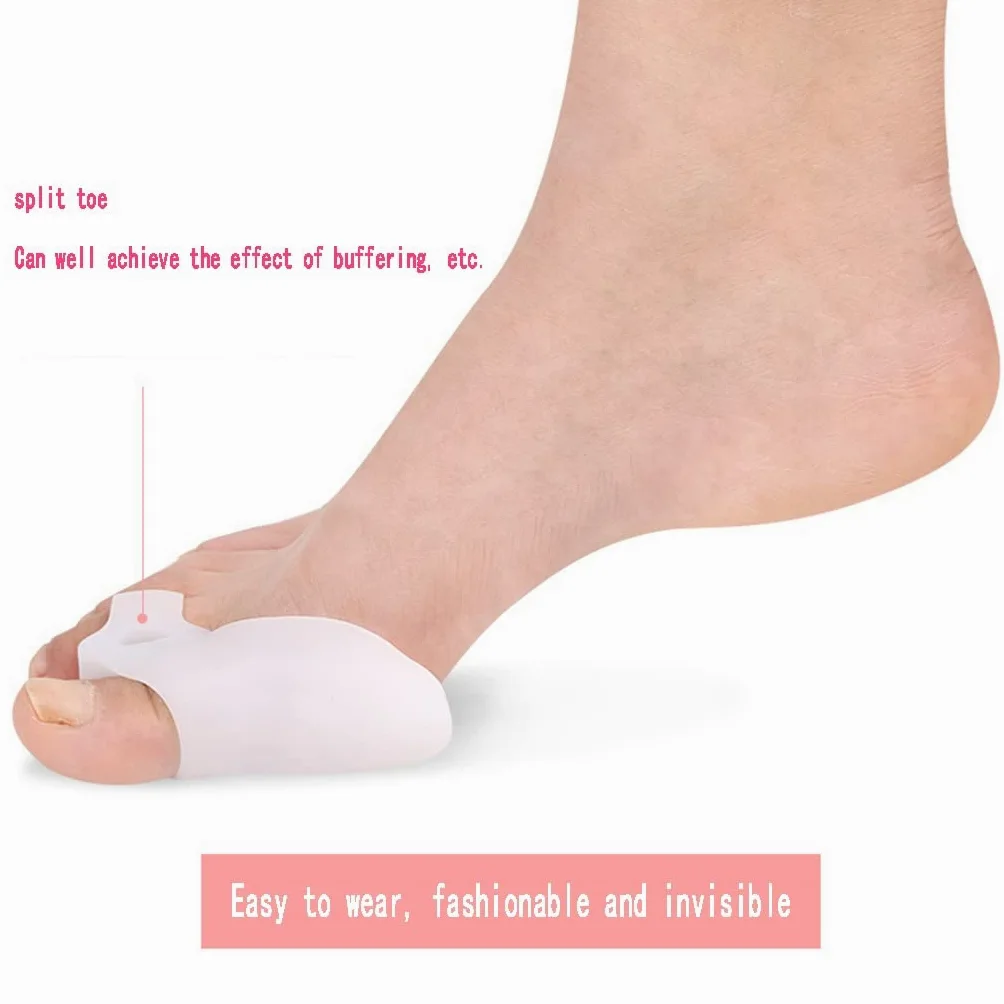 Corrector Hallux Valgus, Juego de separación de Dedos, Corrector de Silicona, Protector alisador de juanetes para Hombres y Mujeres, Alivio del Dolor para el Cuidado de los pies