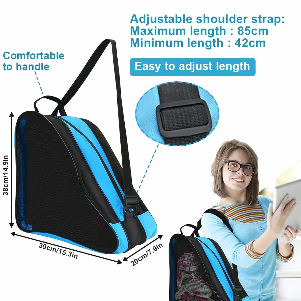 ThatsRad Mochila para Patines 3 Capas Bolsa Patines Niños Adultos 39x40x28cm