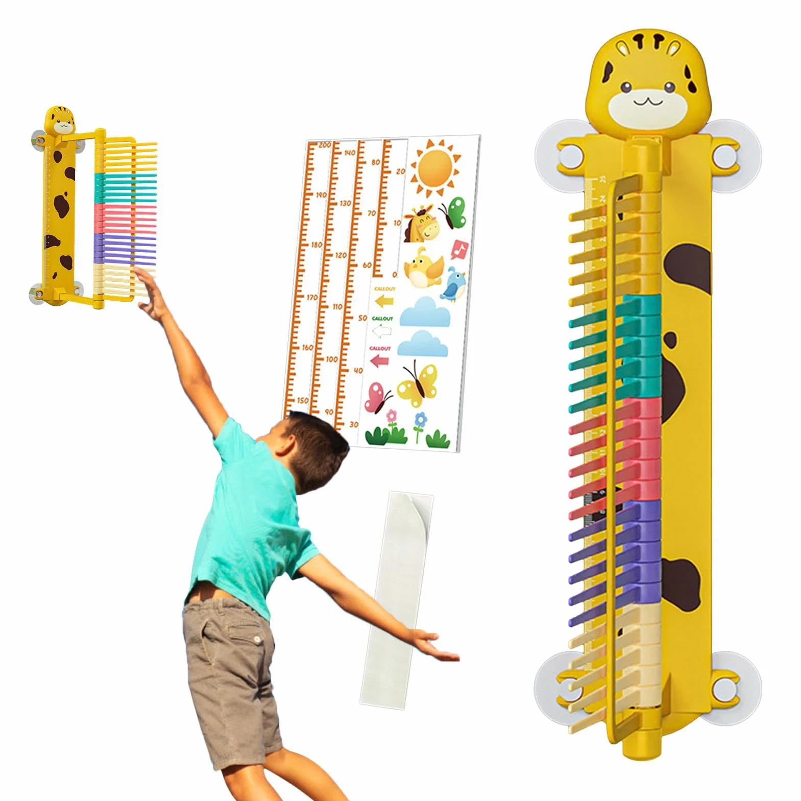 Medidor de Salto Vertical Ajustable para niños, Barra de Prueba táctil y Dispositivo de Entrenamiento