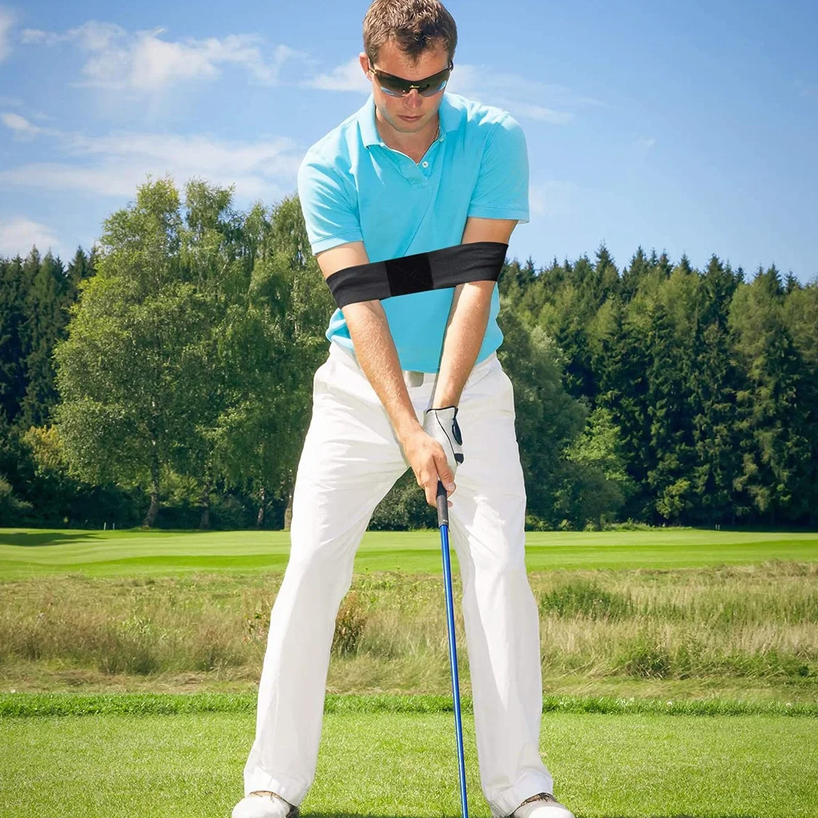 Cinturón de Brazo Oscilante para Entrenamiento de Golf, 2 Piezas Corrección de Postura y Memoria Muscular