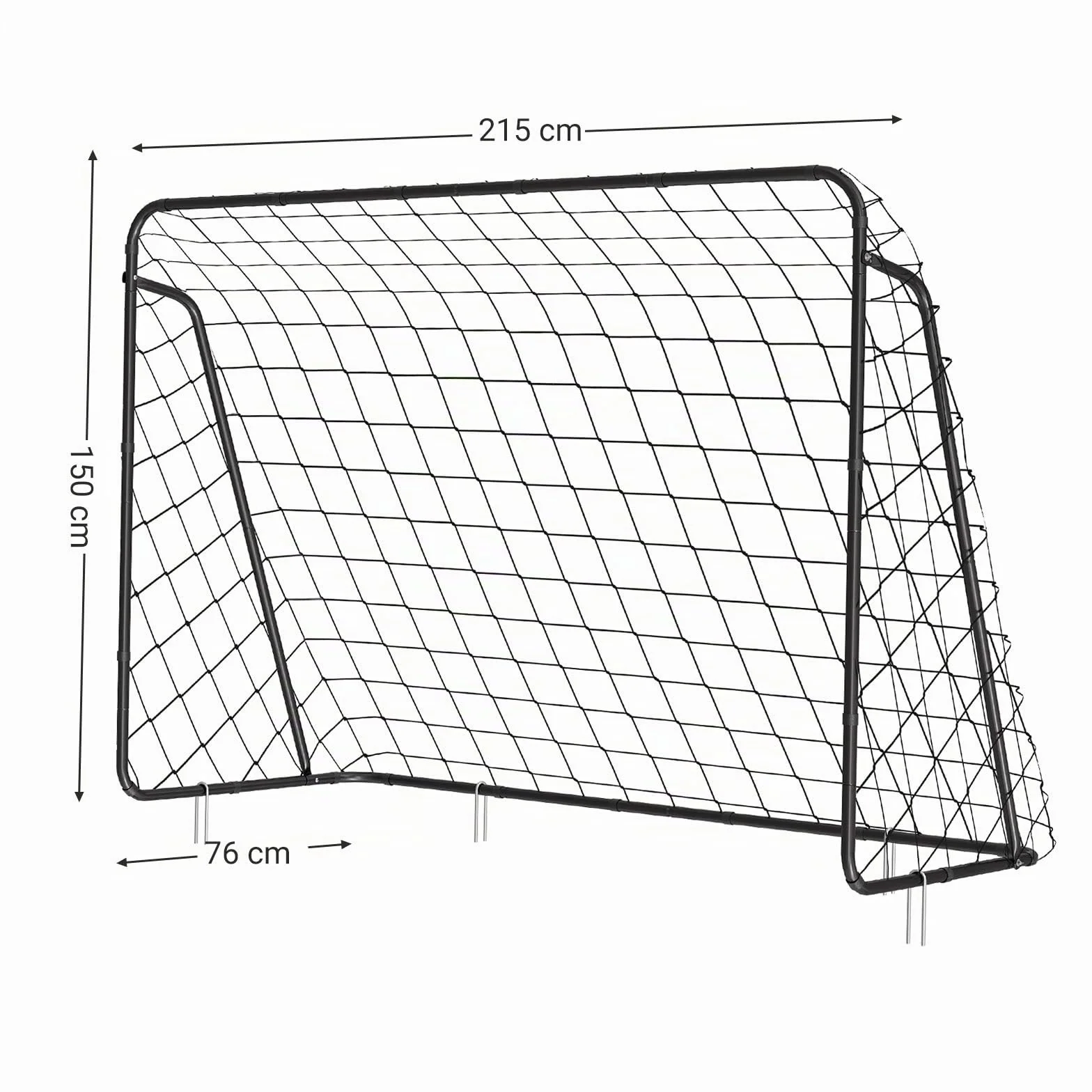 SONGMICS Portería de Fútbol para Niños, Red de Fútbol, Montaje Rápido, Tubos de Hierro