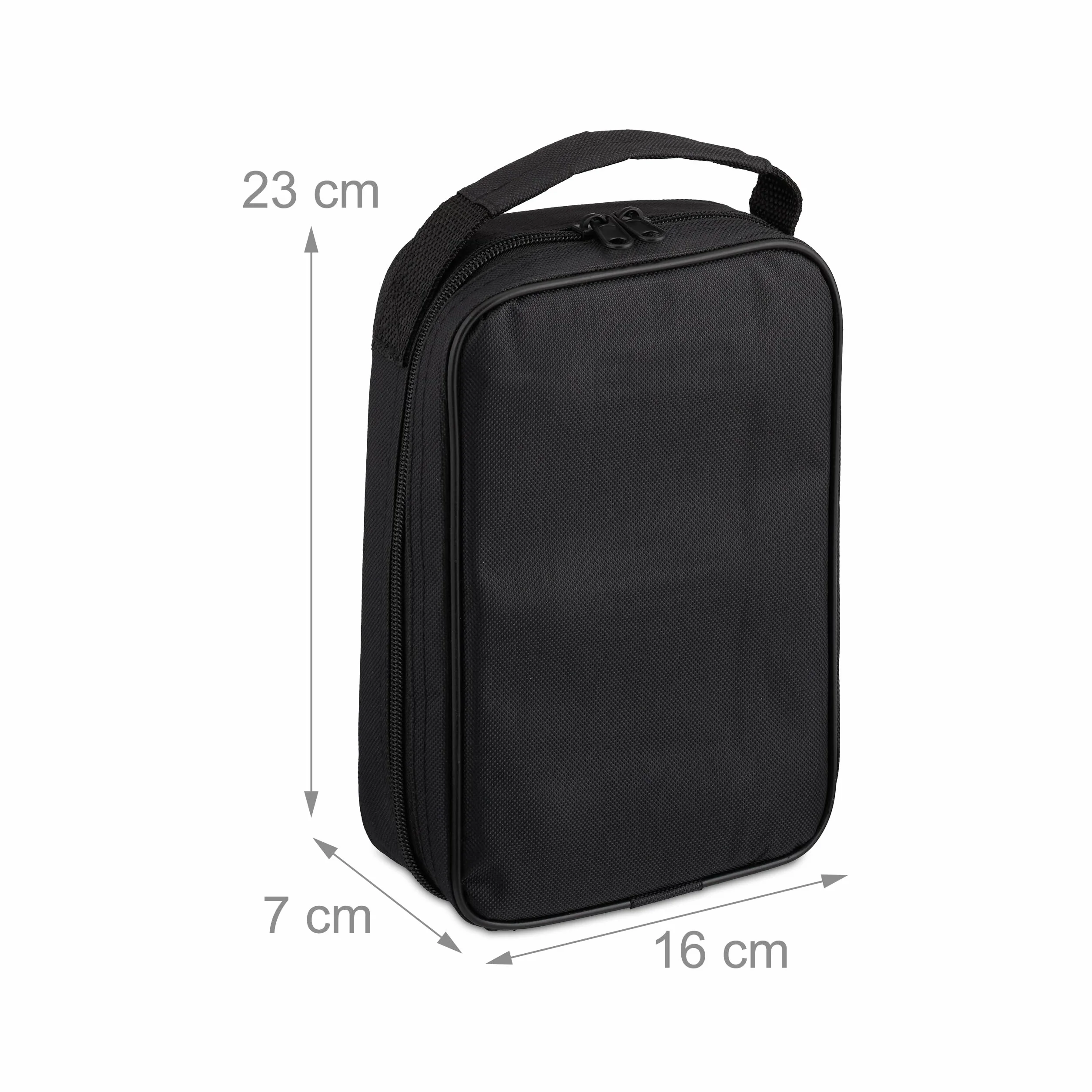 Relaxdays Juego de Petanca 6 Bolas de Acero con Boliche y Cuerda Medidora, Bolsa de Transporte Negro y Plateado