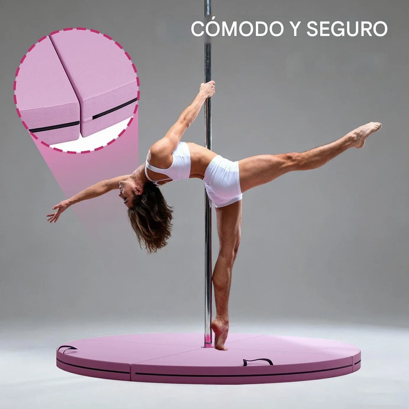 Colchoneta Para Baile De Barra Almohadilla Espuma Gruesa Pole Dance Gimnasio Yoga Entrenamiento