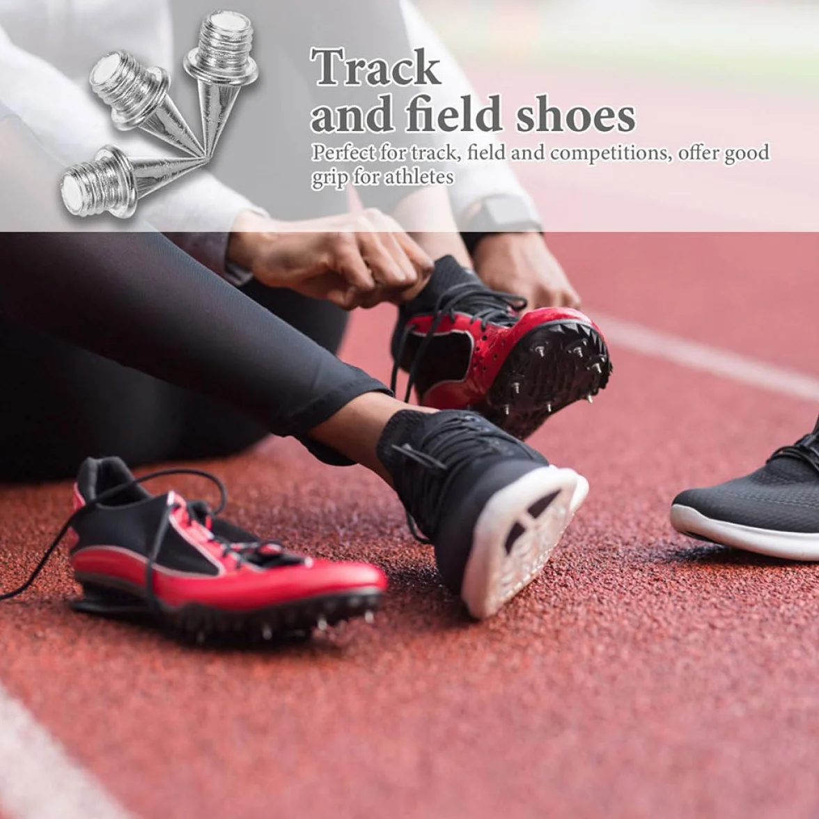 Clavos Zapatillas Atletismo 9mm Acero para Pista Sistema Reemplazo Rápido 30 Piezas