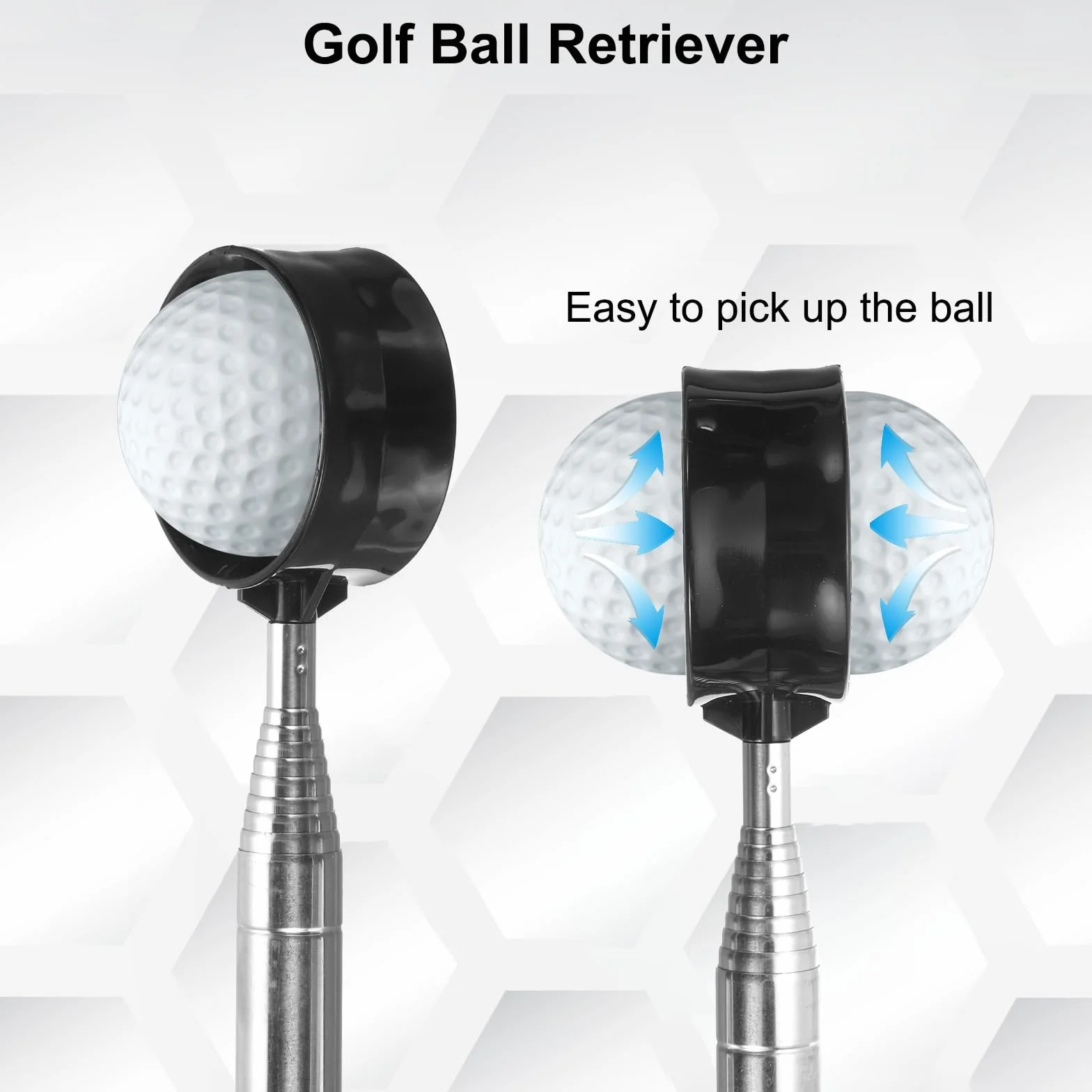 PATIKIL Recuperador de pelotas de golf telescópico con cordón para recoger pelotas de golf de agua