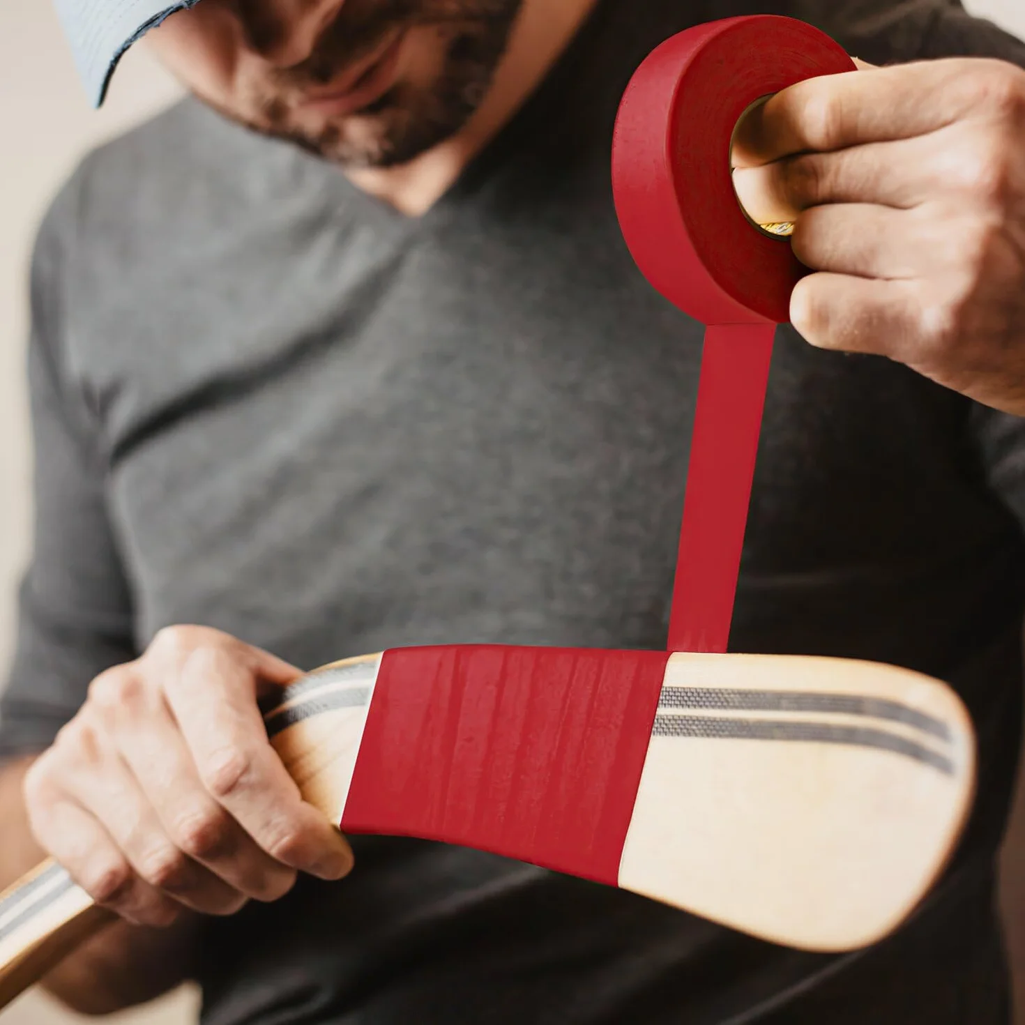 Cinta de Hockey 2 Rollos 2.5cmx25m Antideslizante Agarre Palo Stick