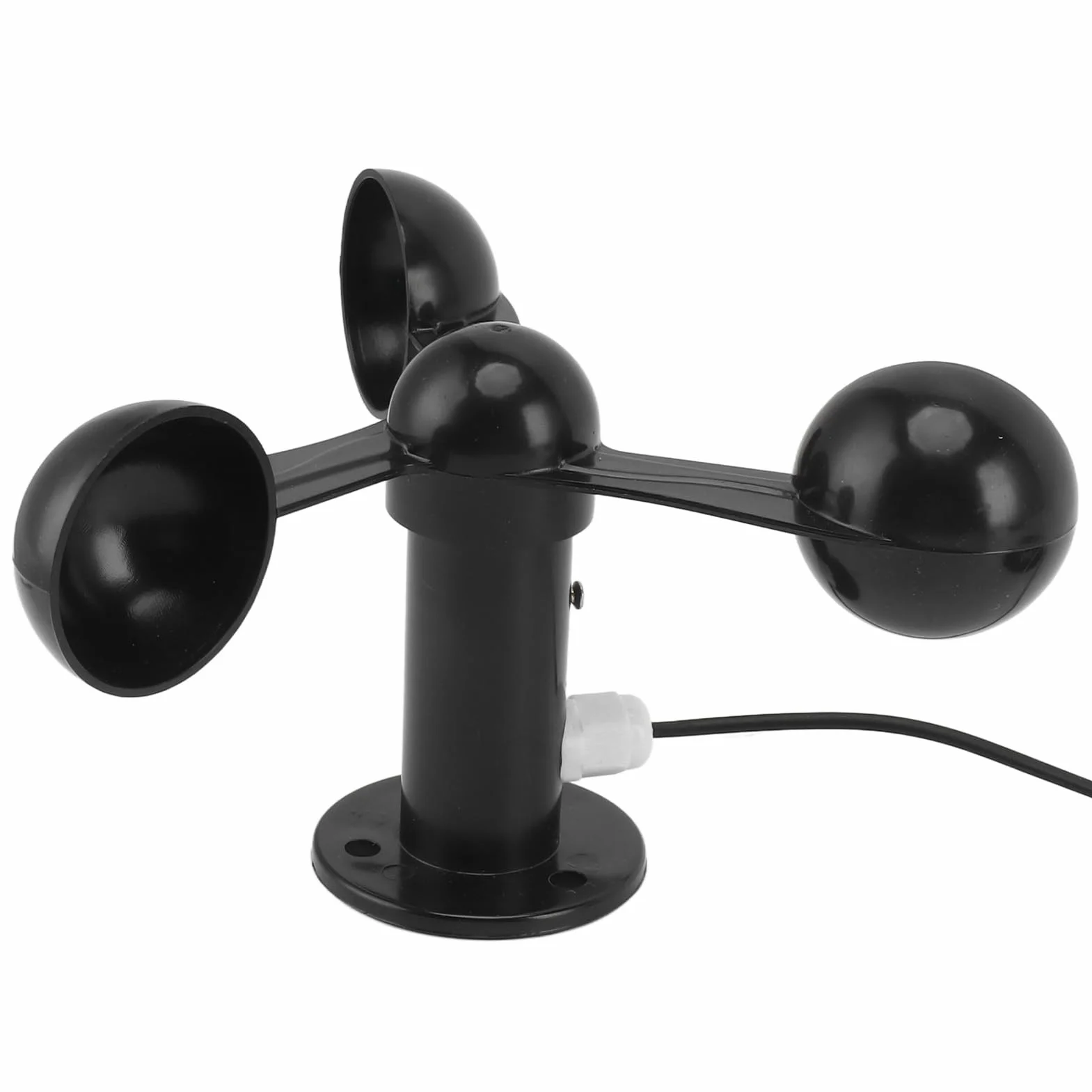Medidor de Velocidad del Viento, Anemómetro de Grúa Torre de 3 Aspas de Ventilador, Dispositivo de Alarma de Velocidad del Viento USB de 5 V de Alta Precisión con Función de