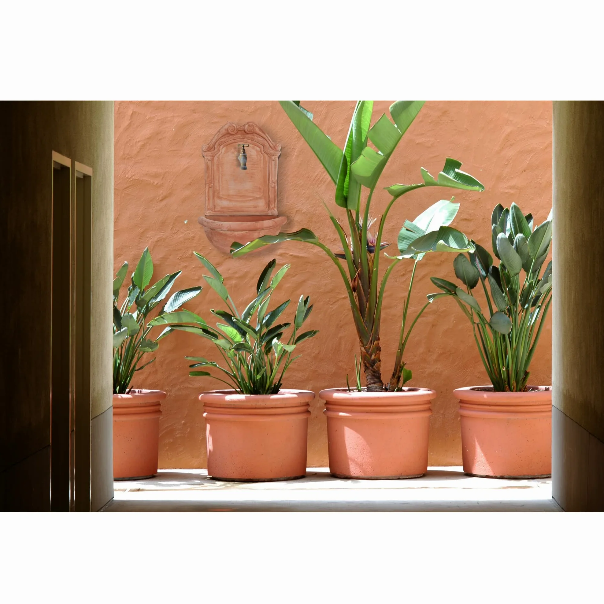 Biscottini Fuente jardin exterior de terracota L45XPR64XH36 - Fuente de agua fria - Decoracion hogar - Decoracion jardin - Figuras decorativas - Figuras jardin exterior - Fuente - Fuente agua