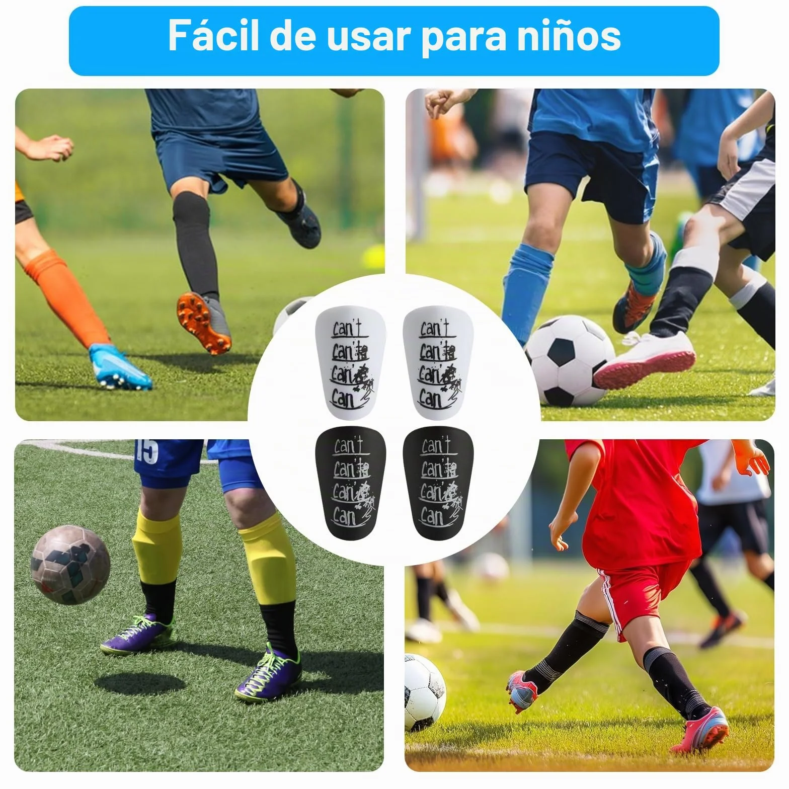 Espinilleras de fútbol mini para jóvenes niños niñas