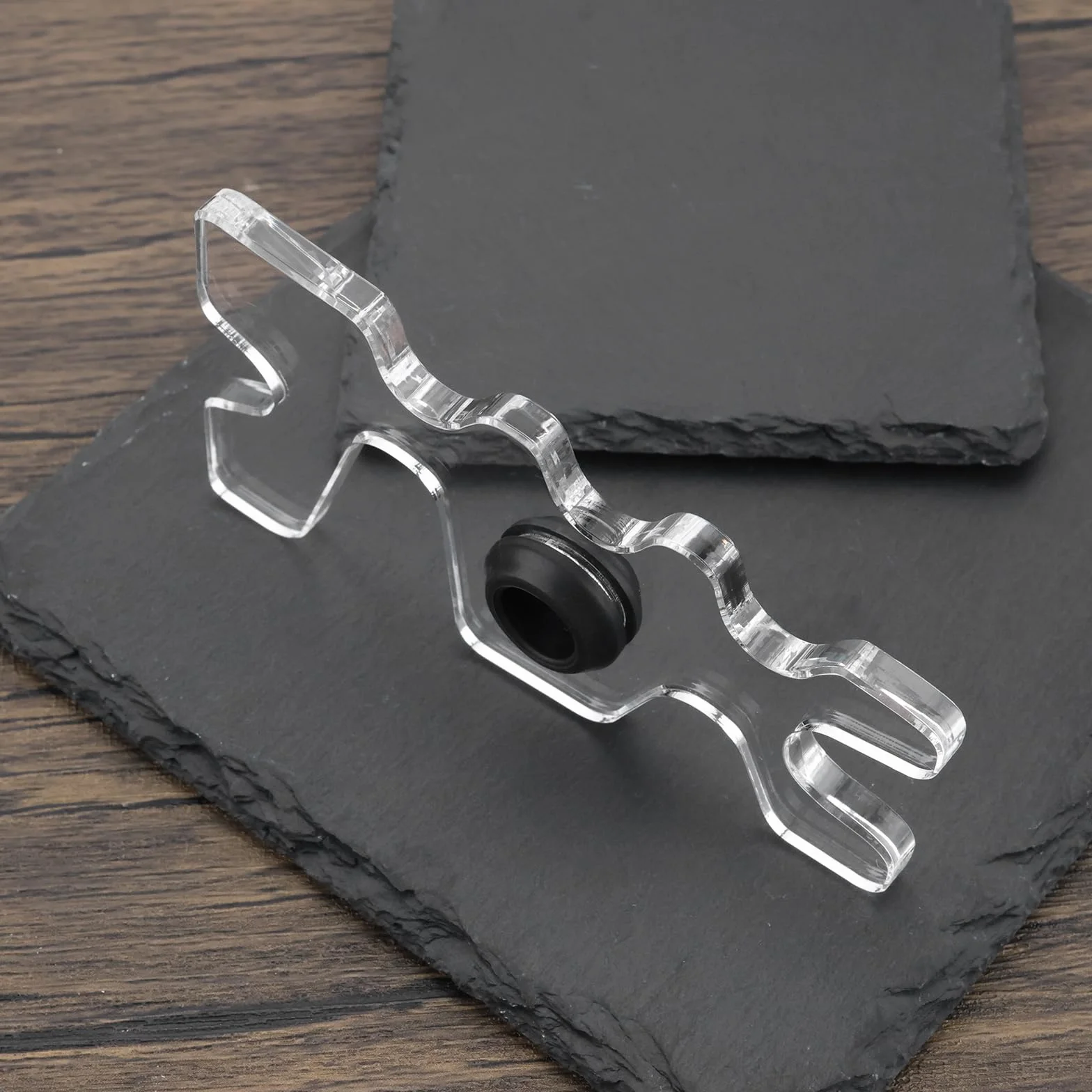 Soporte de plástico transparente para taco de billar 11,5 x 6,5 x 4,5 cm acrílico