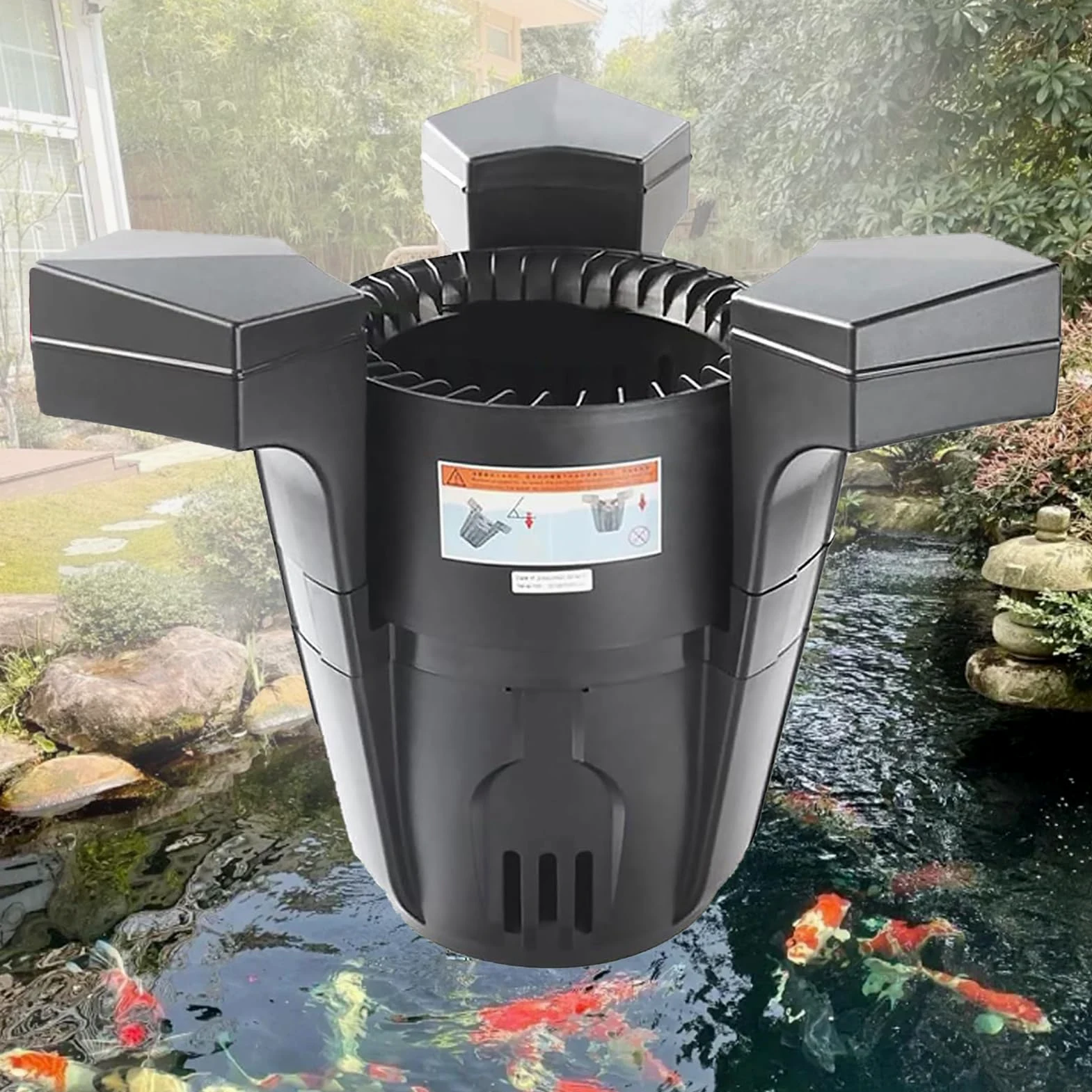 Skimmer De Estanques Flotantes, Skimmer Flotante De Succión con Bomba, Cable De Alimentación De 10 M, Aspiradoras De Estanques De Jardín, Filtro De Purificación De Plantas Acuáticas para Jardines 43W