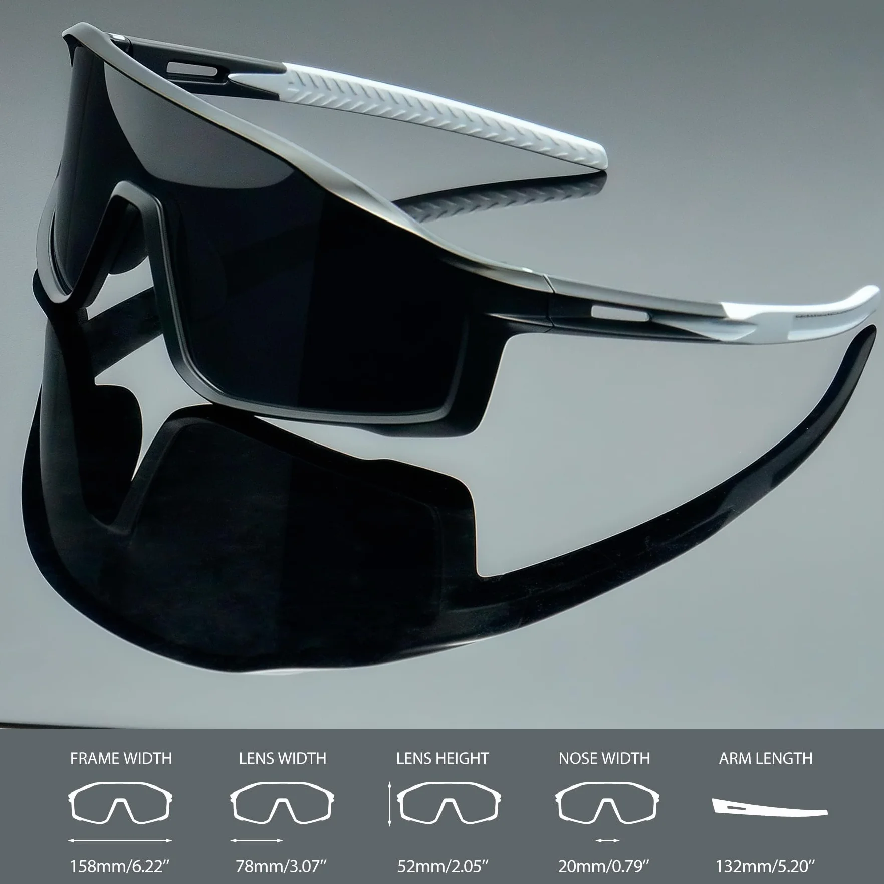 Joopin Gafas Ciclismo Hombre Polarizadas Envolventes Deportivas Mujer TR90 Ligera Protección UV400