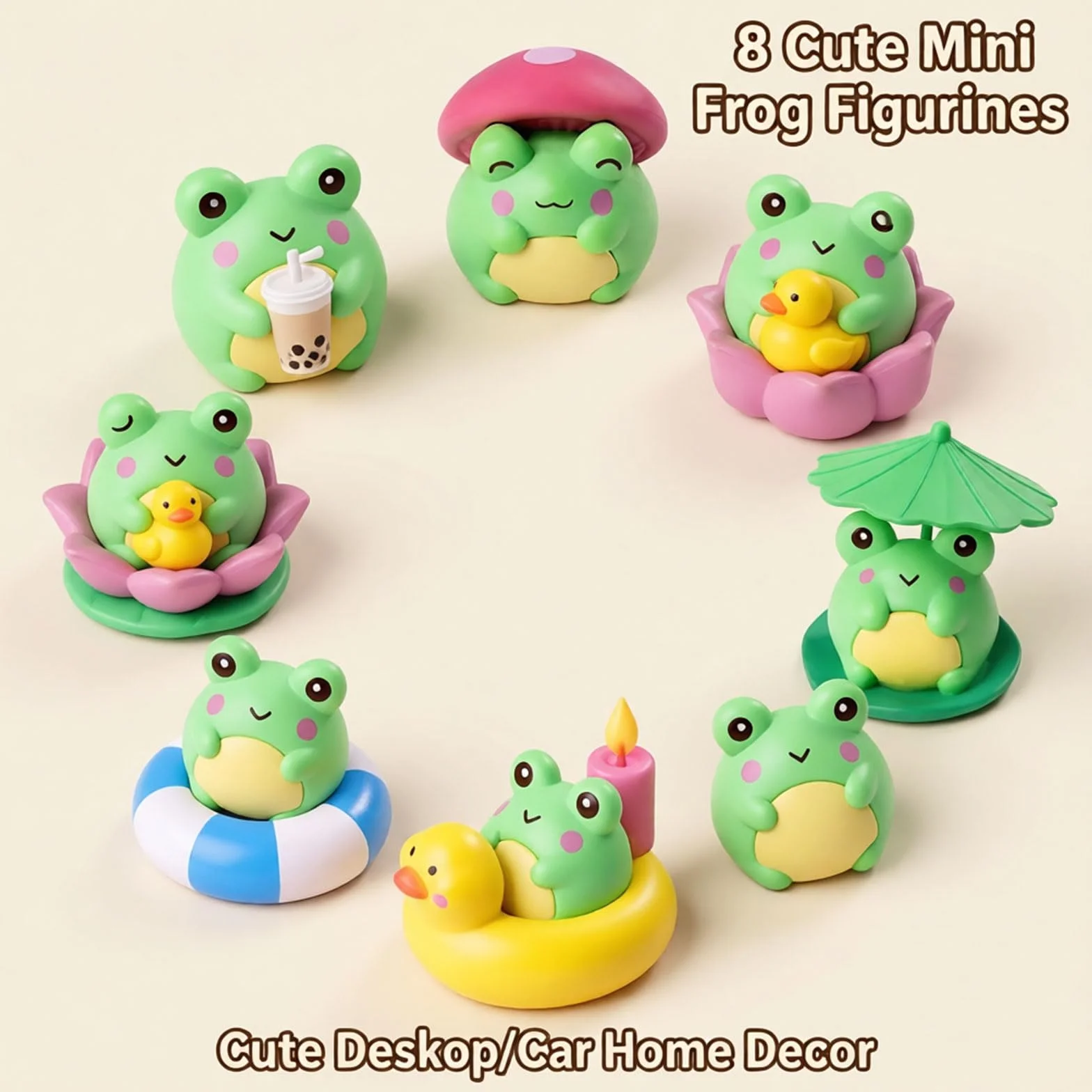 8 Piezas Mini Figuras De Rana De Resina Pequeños Animales En Miniatura para Esconder En Jardines Estatuas De Ranas para Micro Hadas Accesorios De Paisajismo