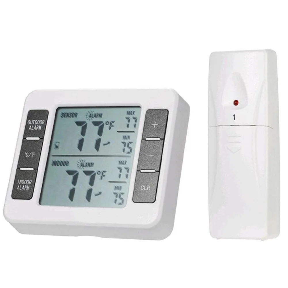 Mini Termómetro Digital LCD Medidor de Temperatura Exterior inalámbrico con medición ° C / ° F Pantalla de Valor máximo mínimo