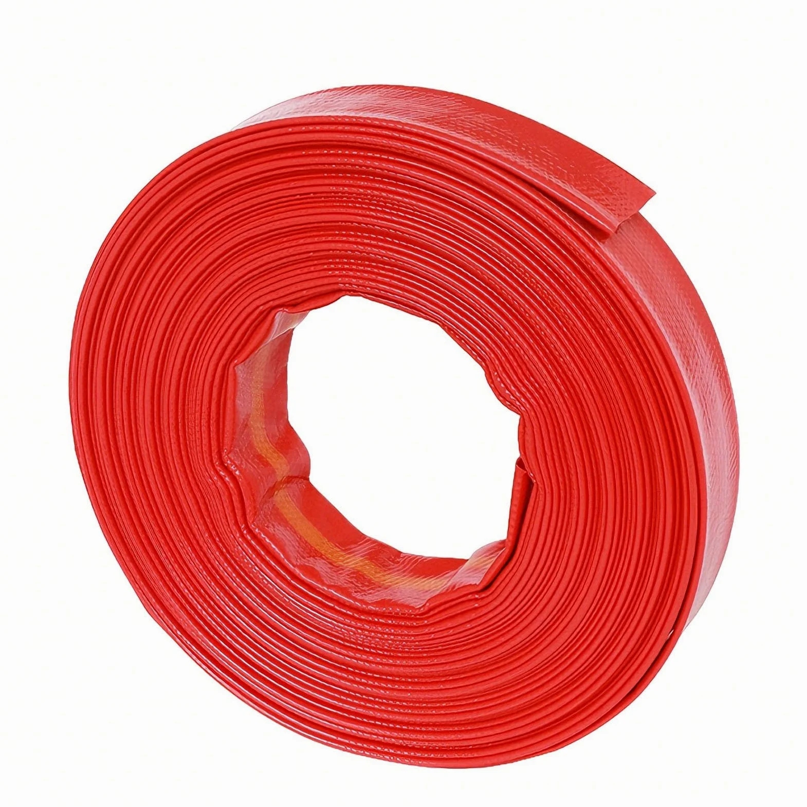 Manguera de descarga plana para bomba de agua, manguera recubierta de PVC, Flexible para drenaje, retrolavado, piscina y servicios públicos 20m 2-inch