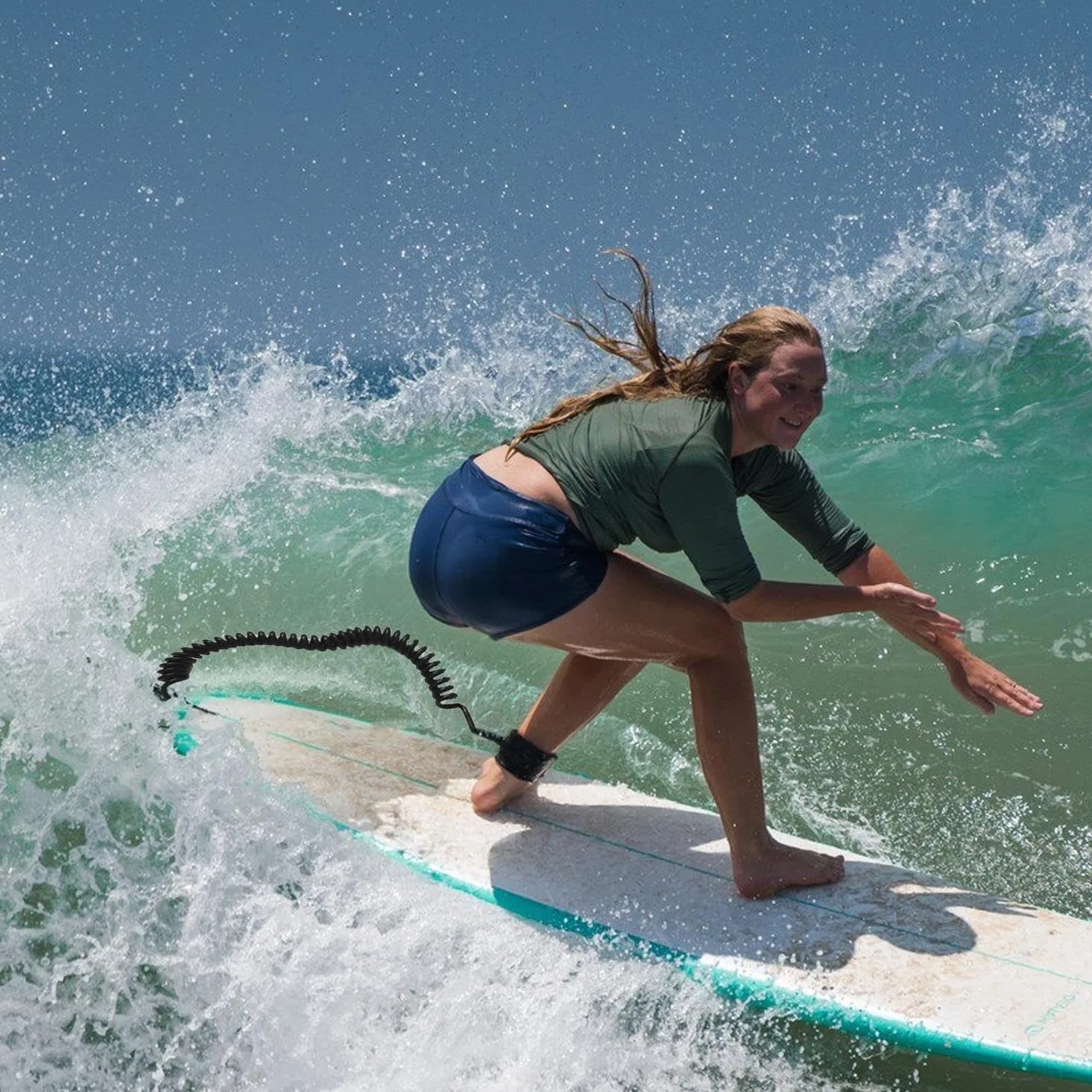 Cuerda De Surf Elástica Correa para Tabla De Surf, 2 Uds.