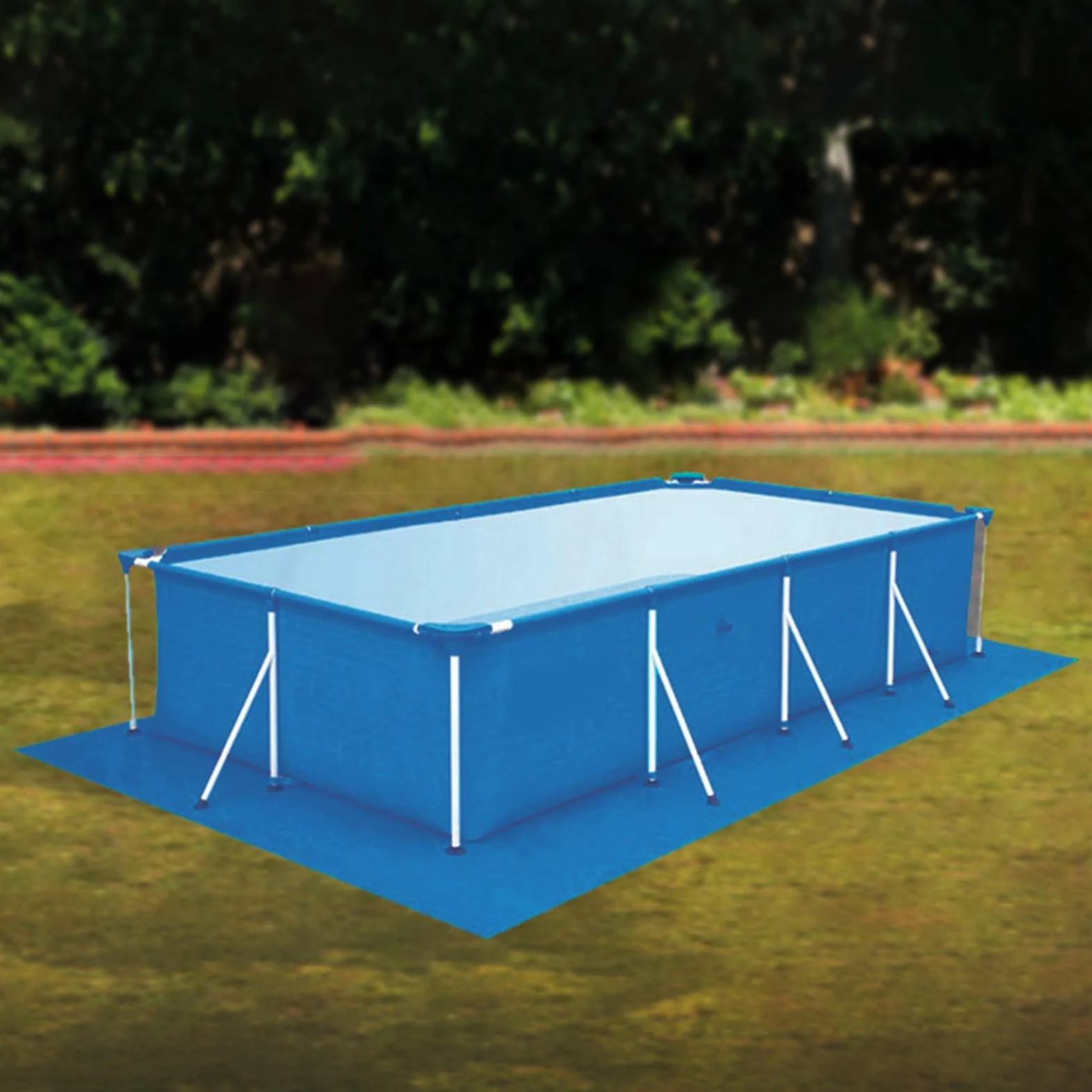 Almohadilla para Piscina Rectangular De Suelo, Manta para Suelo De Piscina Rectangular, Duradera, Resistente Al Agua, Protector De Suelo, Es Adecuado para Piscinas, Hinchables Y Piscinas para Niños