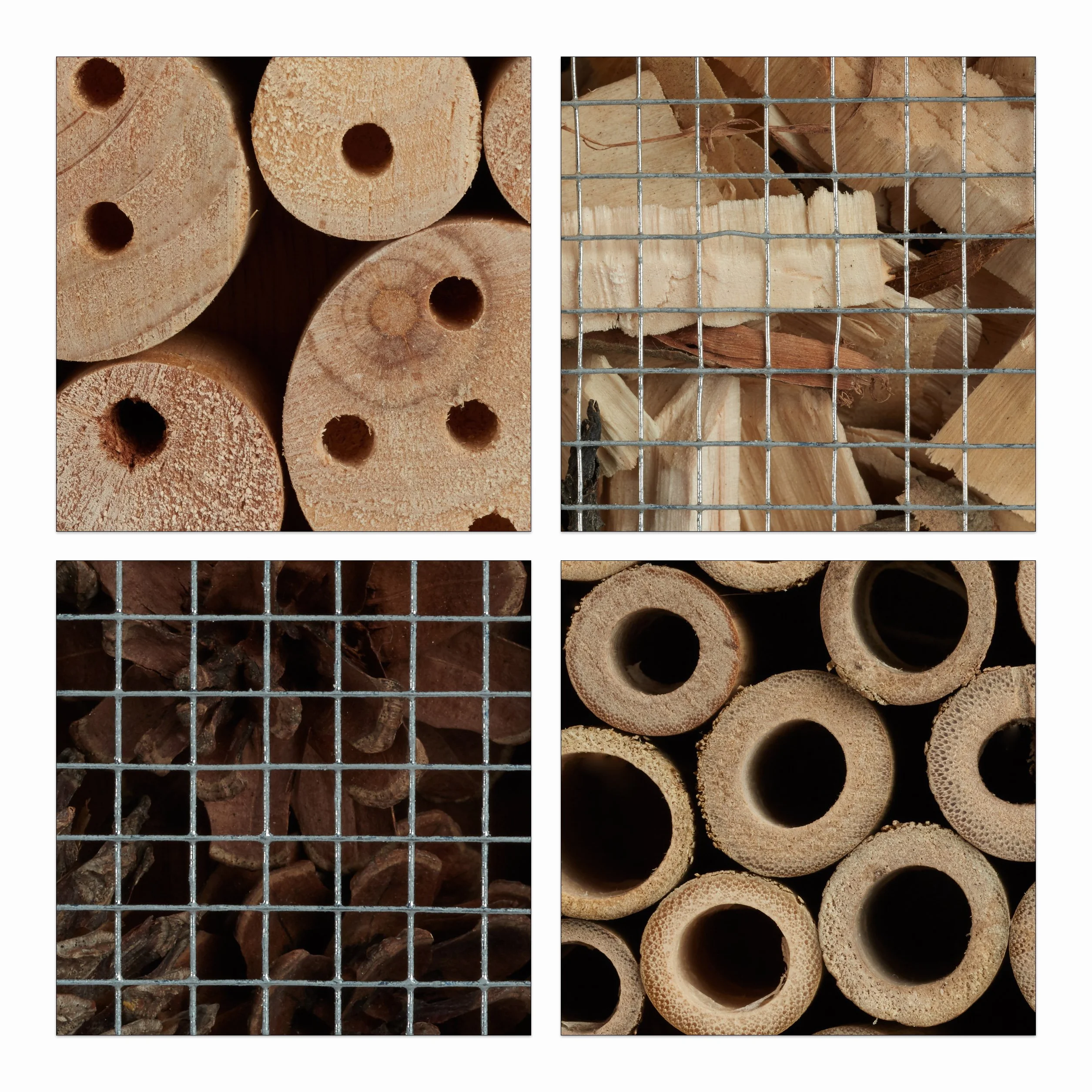 Relaxdays Hotel de Insectos, Casa para Bichos de Jardín, Casita Abejas y Mariquitas, Madera Efecto Quemado, Natural